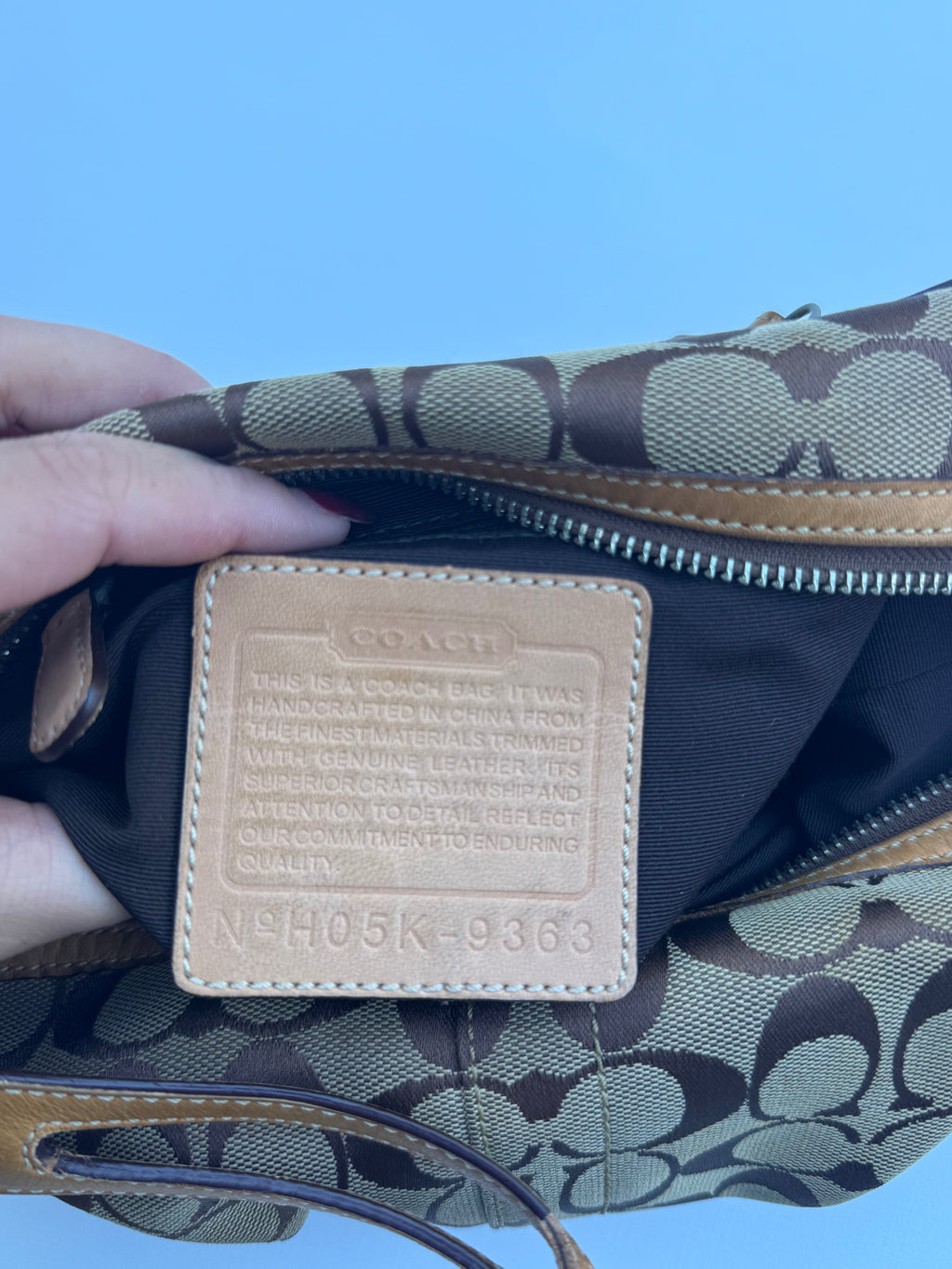 Vintage Coach East/West Shoulder Bag Brown