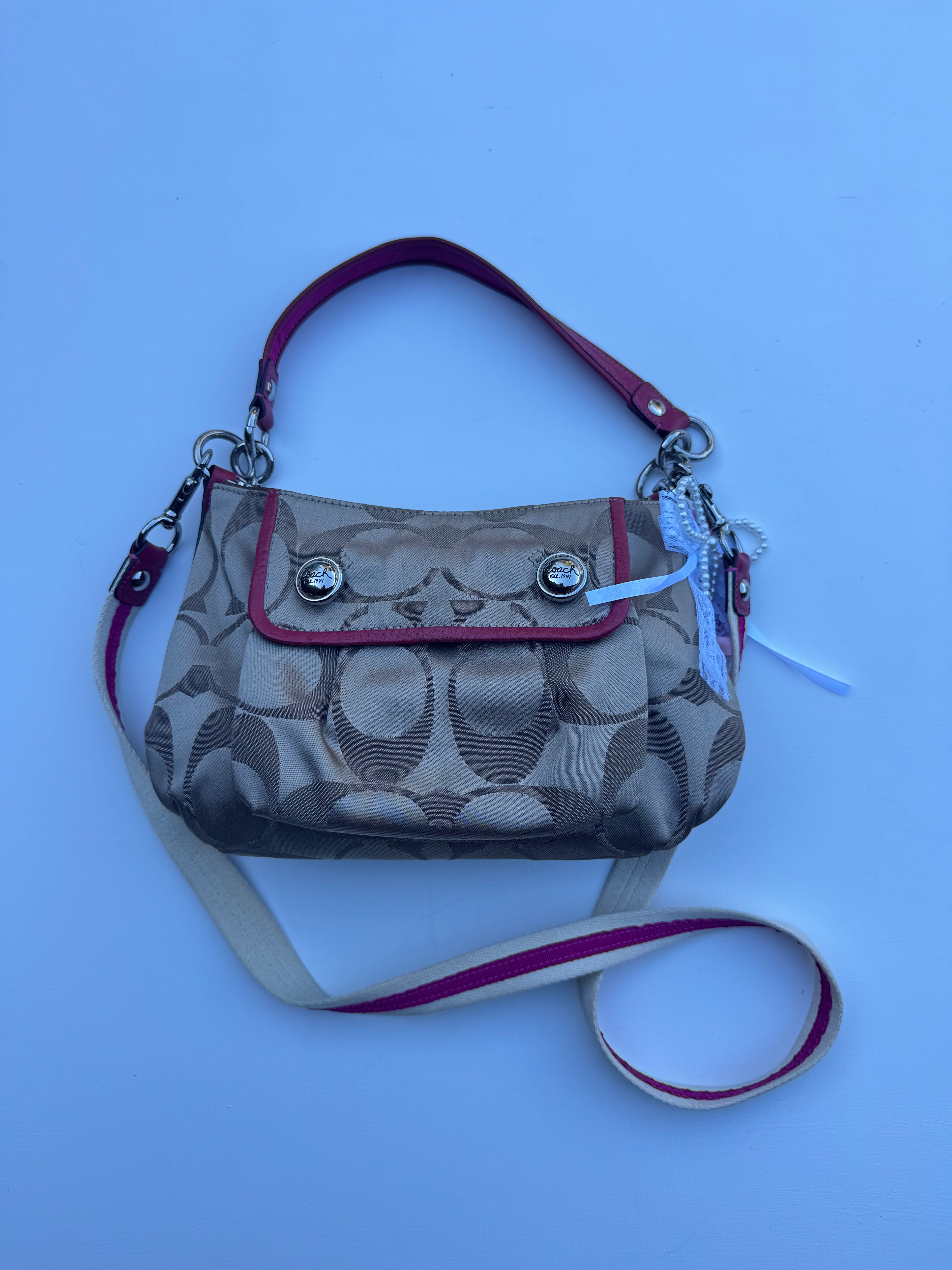 Vintage Coach x Poppy Pink Shoulder Bag