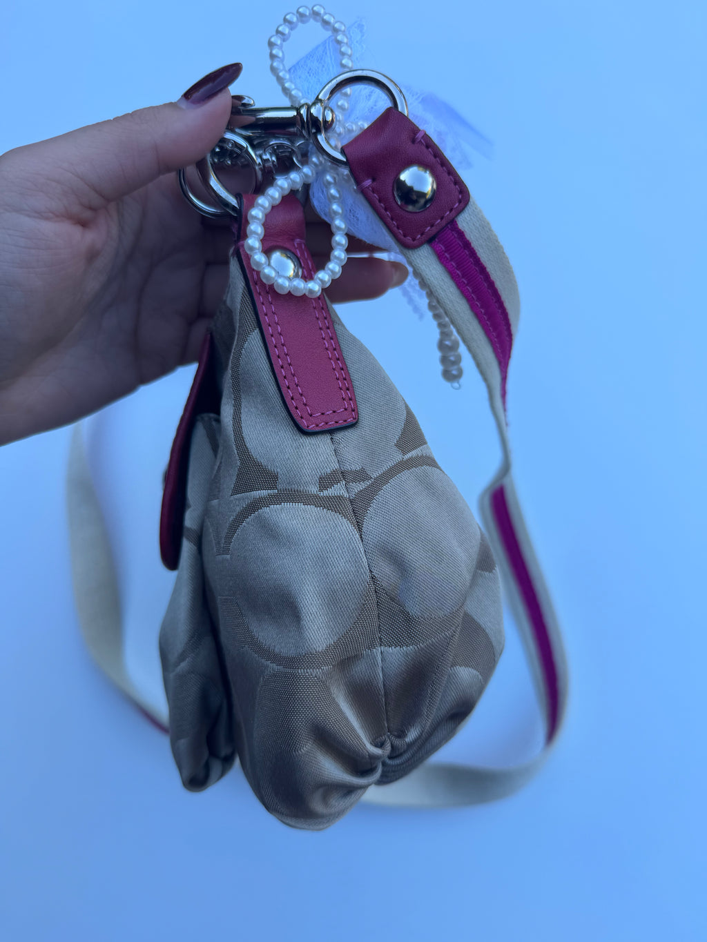 Vintage Coach x Poppy Pink Shoulder Bag