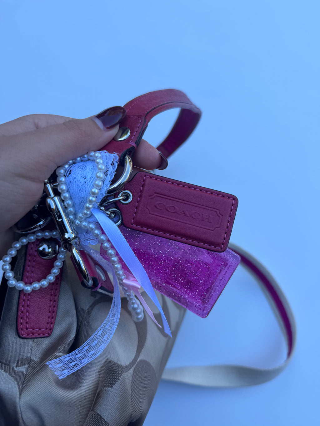 Vintage Coach x Poppy Pink Shoulder Bag