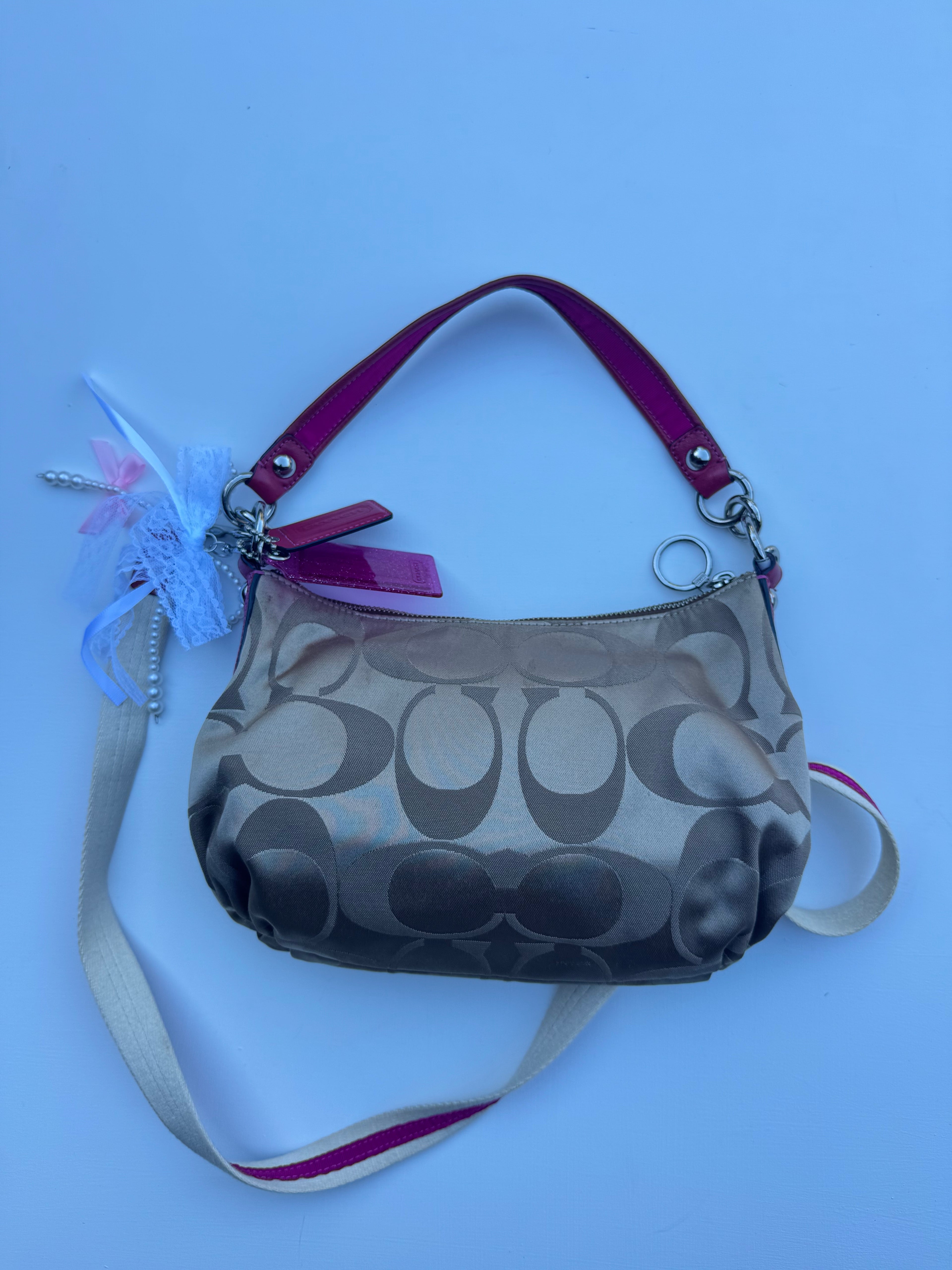 Vintage Coach x Poppy Pink Shoulder Bag