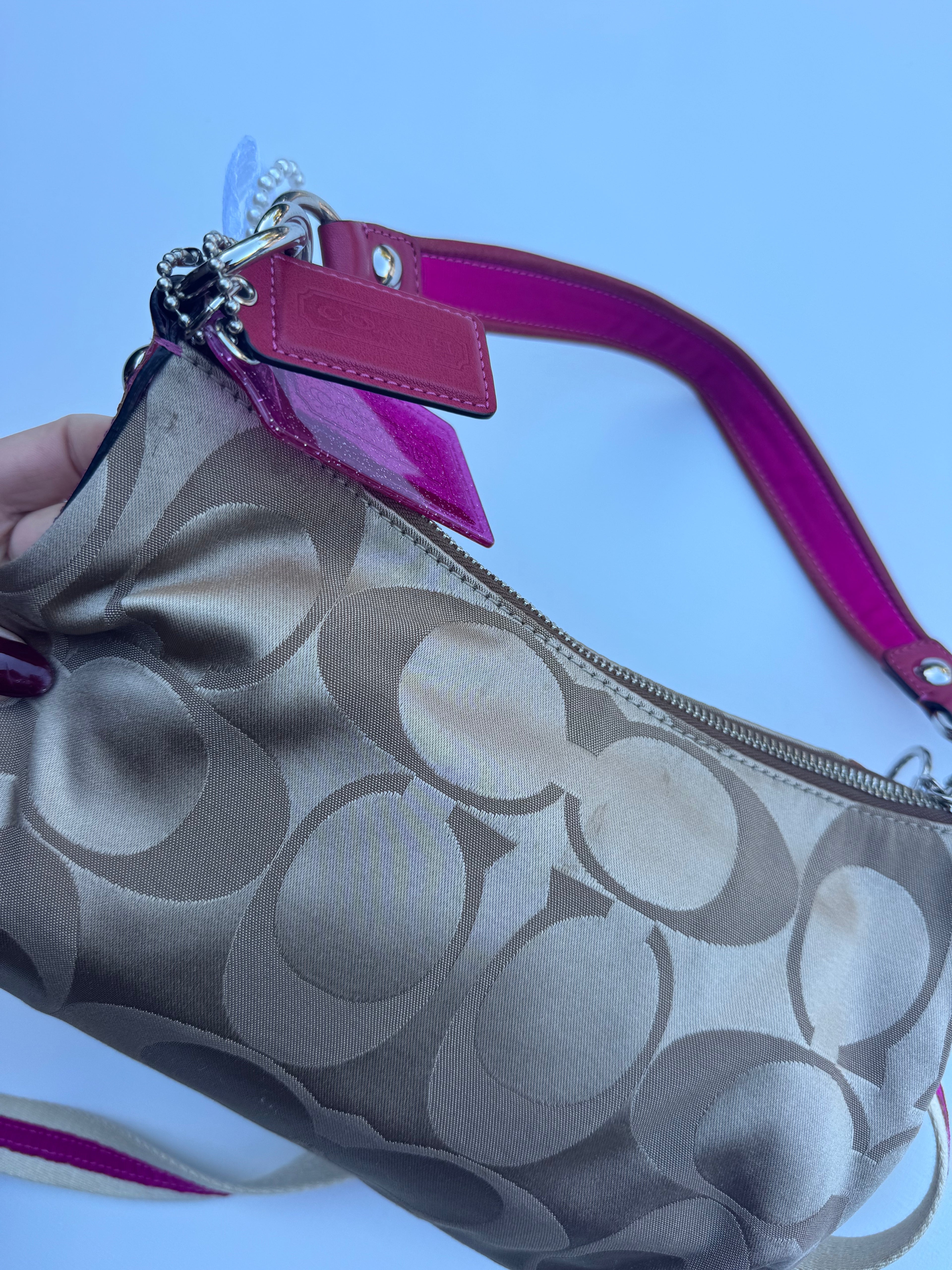 Vintage Coach x Poppy Pink Shoulder Bag