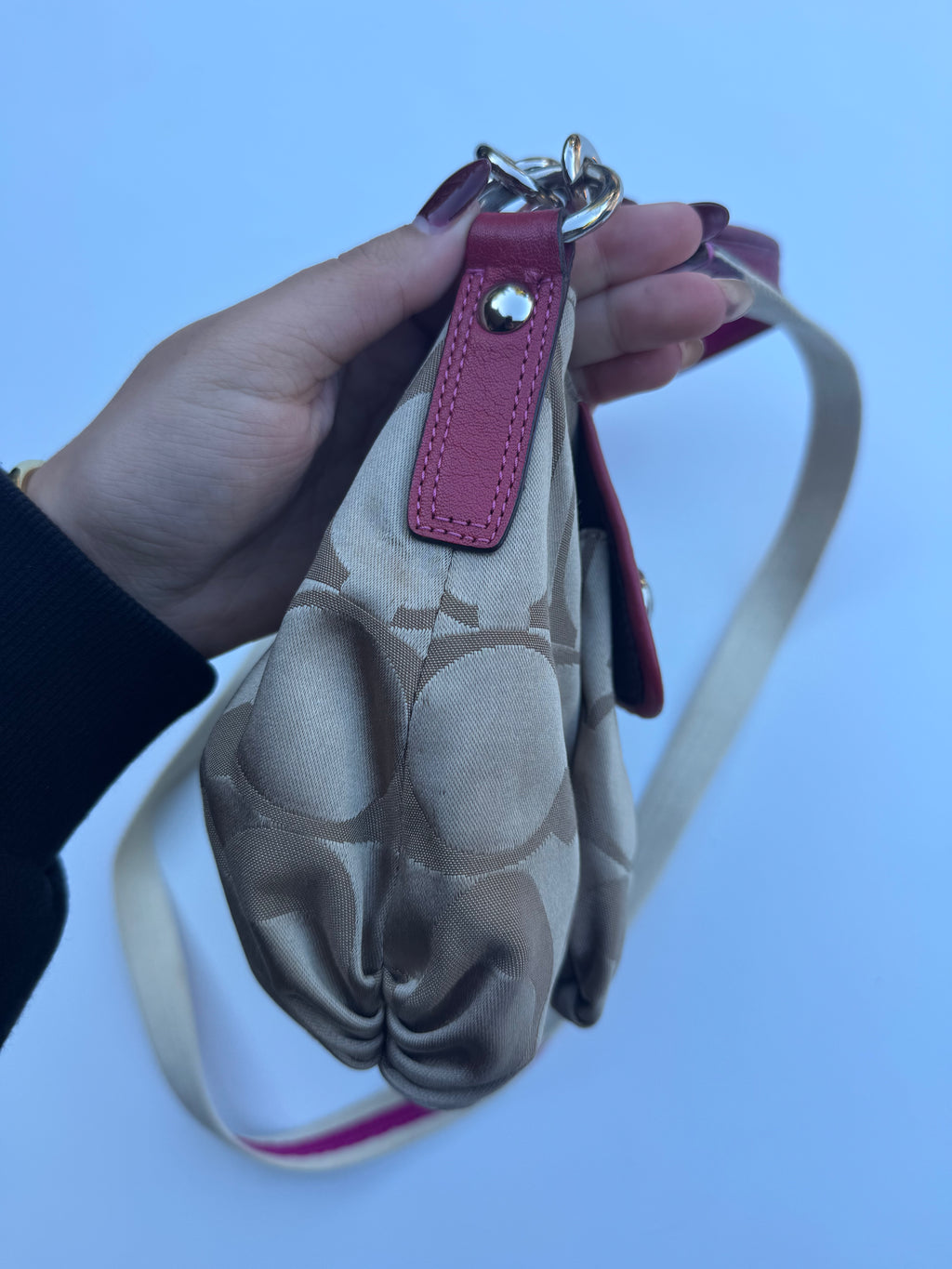 Vintage Coach x Poppy Pink Shoulder Bag