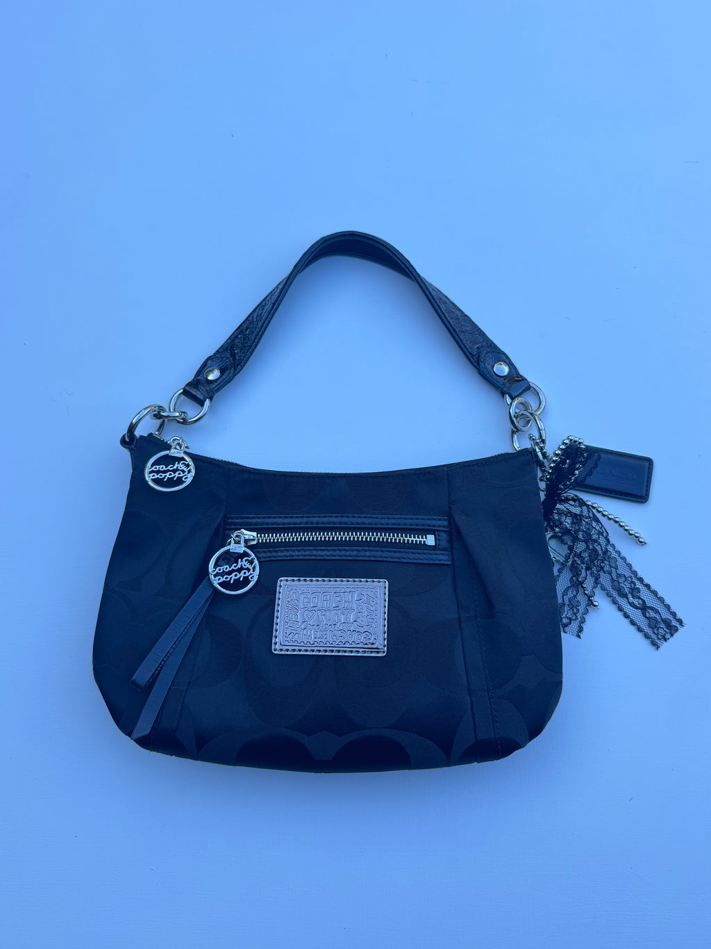 Vintage Coach x Poppy Black Hobo Bag