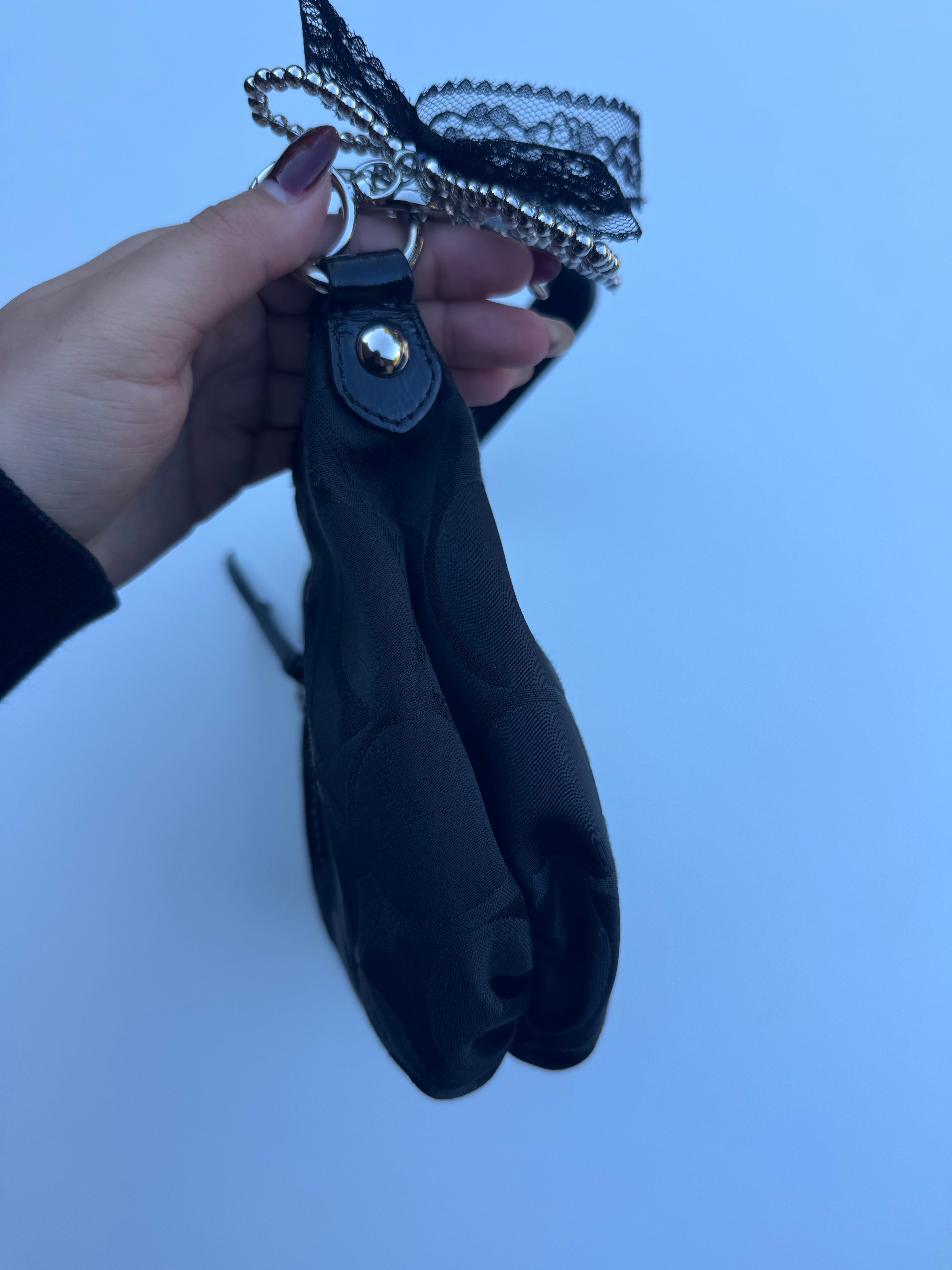 Vintage Coach x Poppy Black Hobo Bag