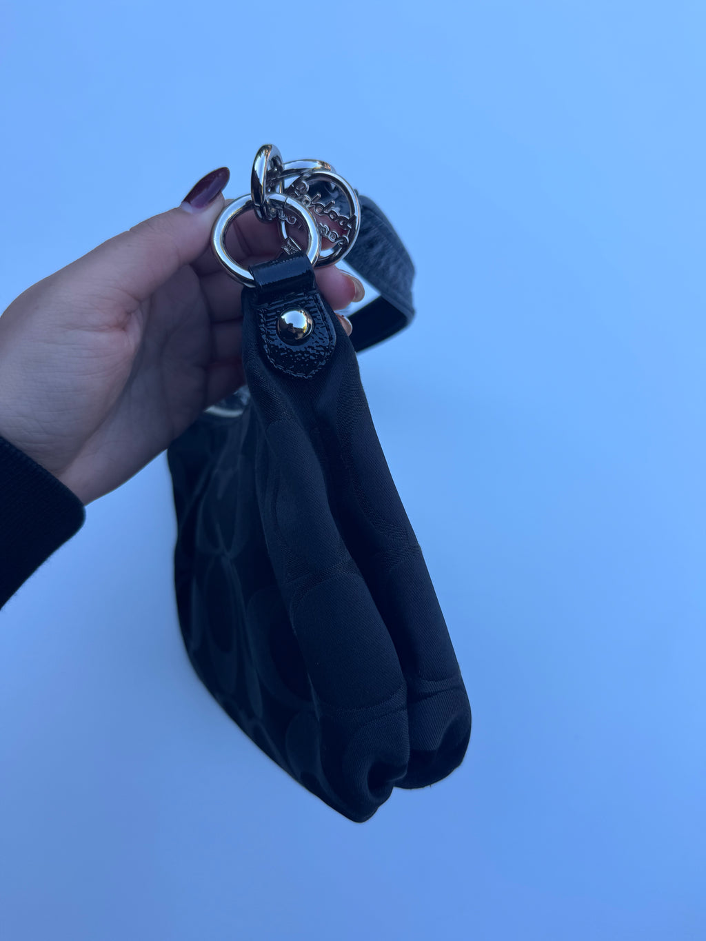 Vintage Coach x Poppy Black Hobo Bag