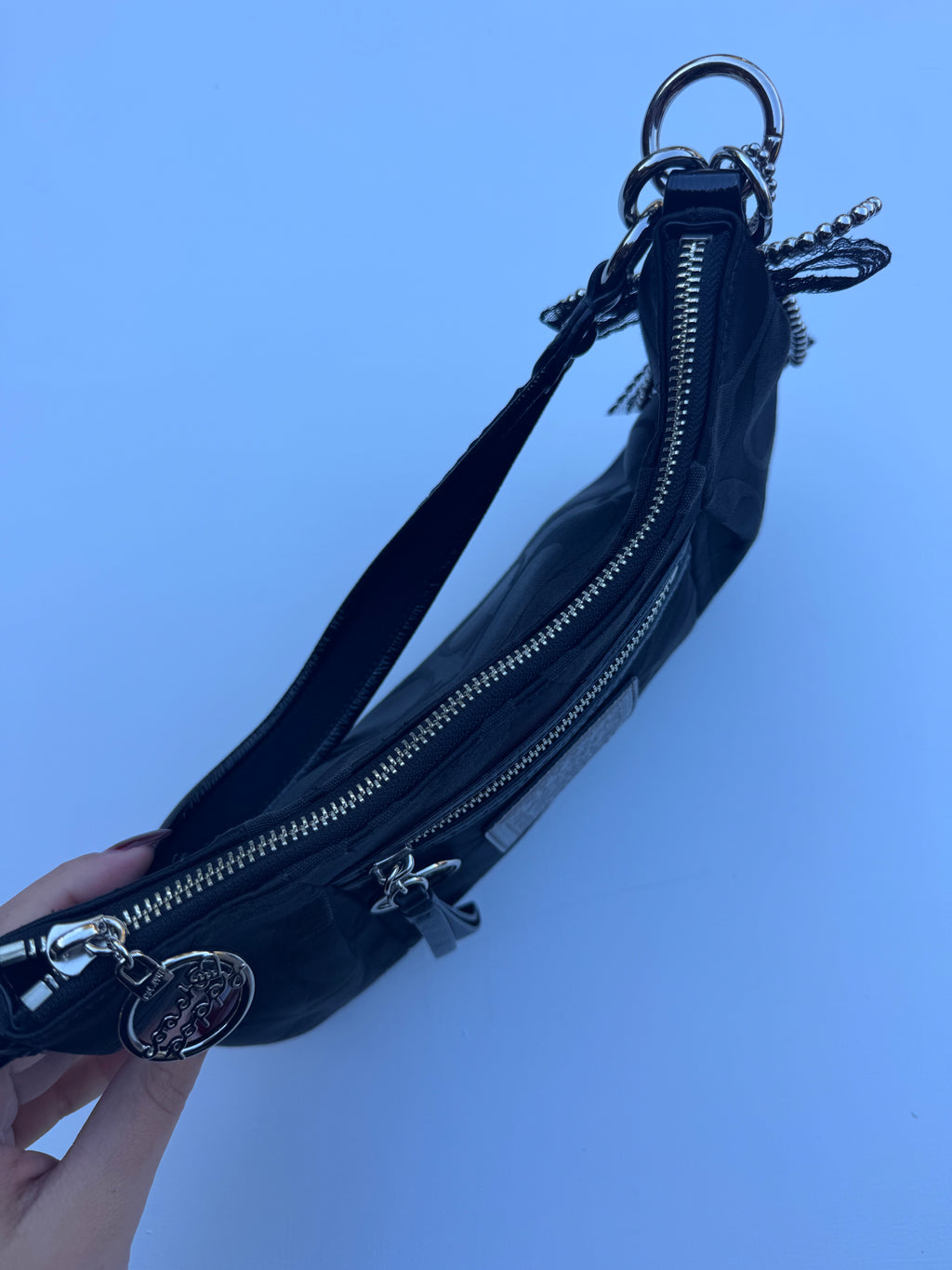 Vintage Coach x Poppy Black Hobo Bag