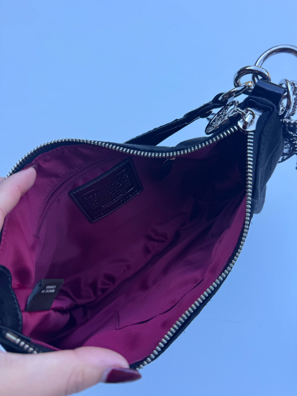 Vintage Coach x Poppy Black Hobo Bag