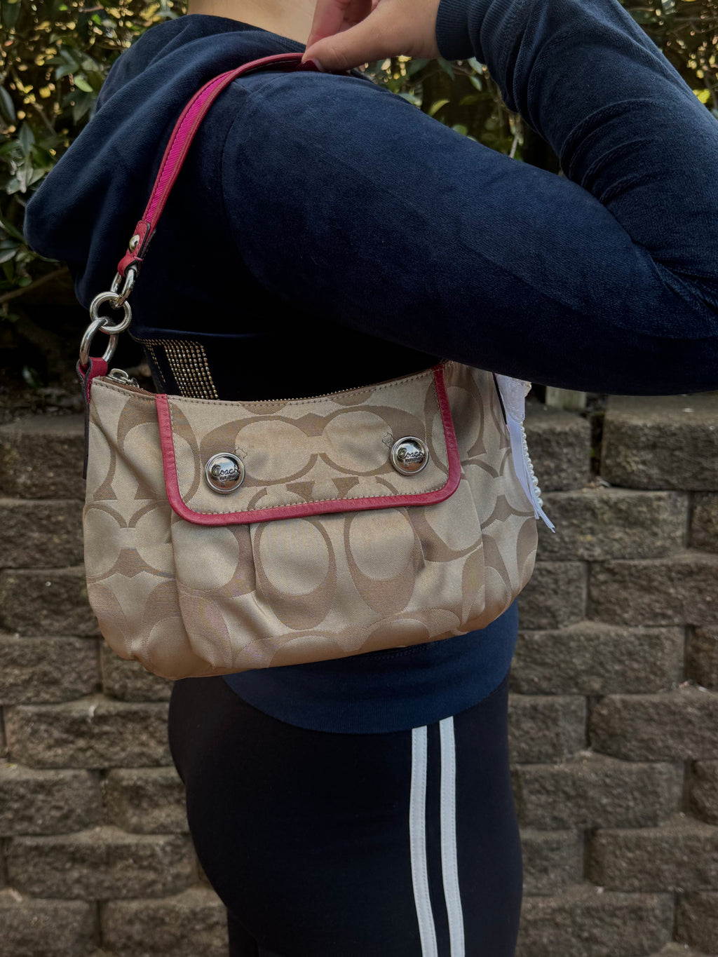 Vintage Coach x Poppy Pink Shoulder Bag