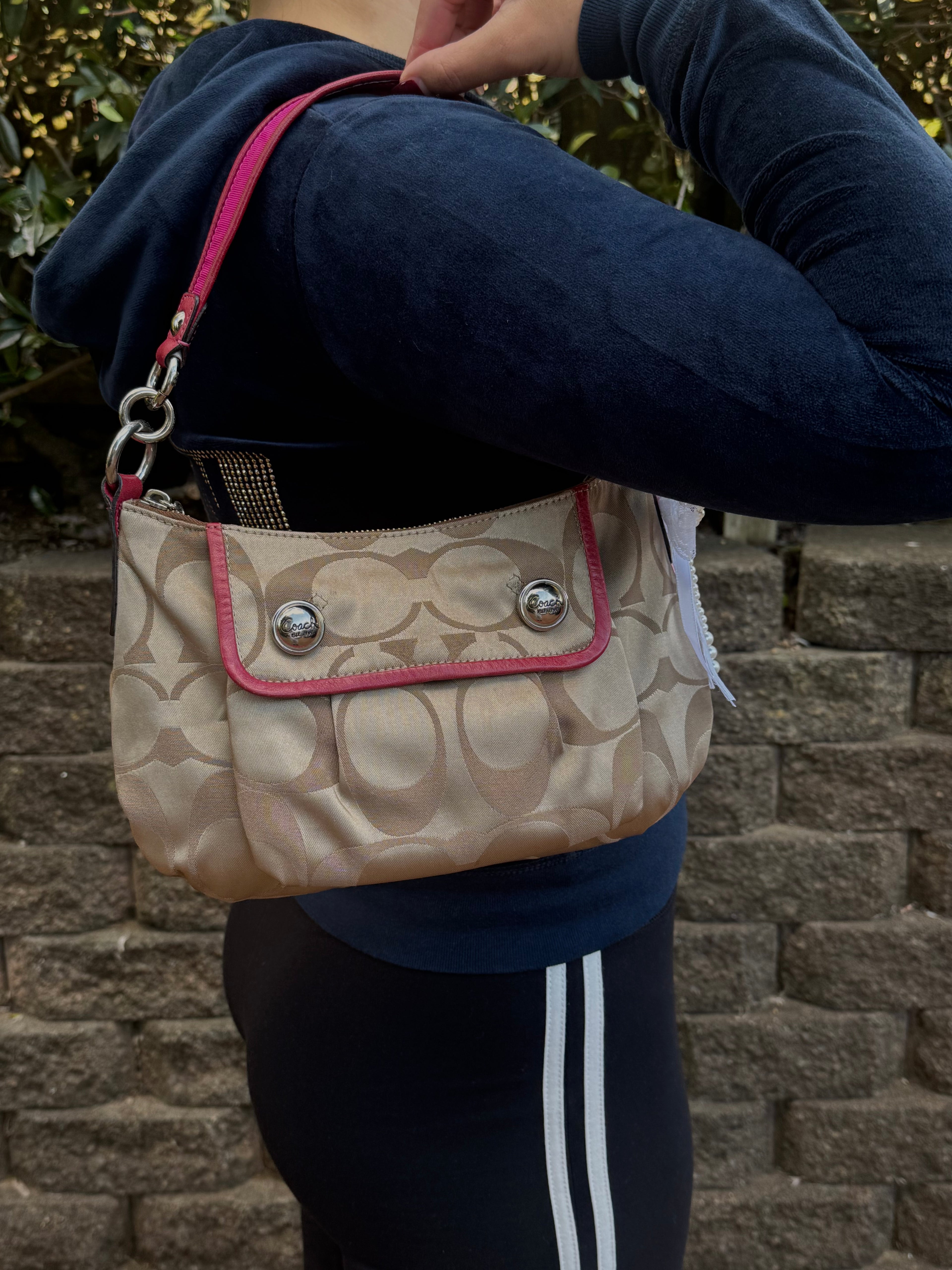 Vintage Coach x Poppy Pink Shoulder Bag