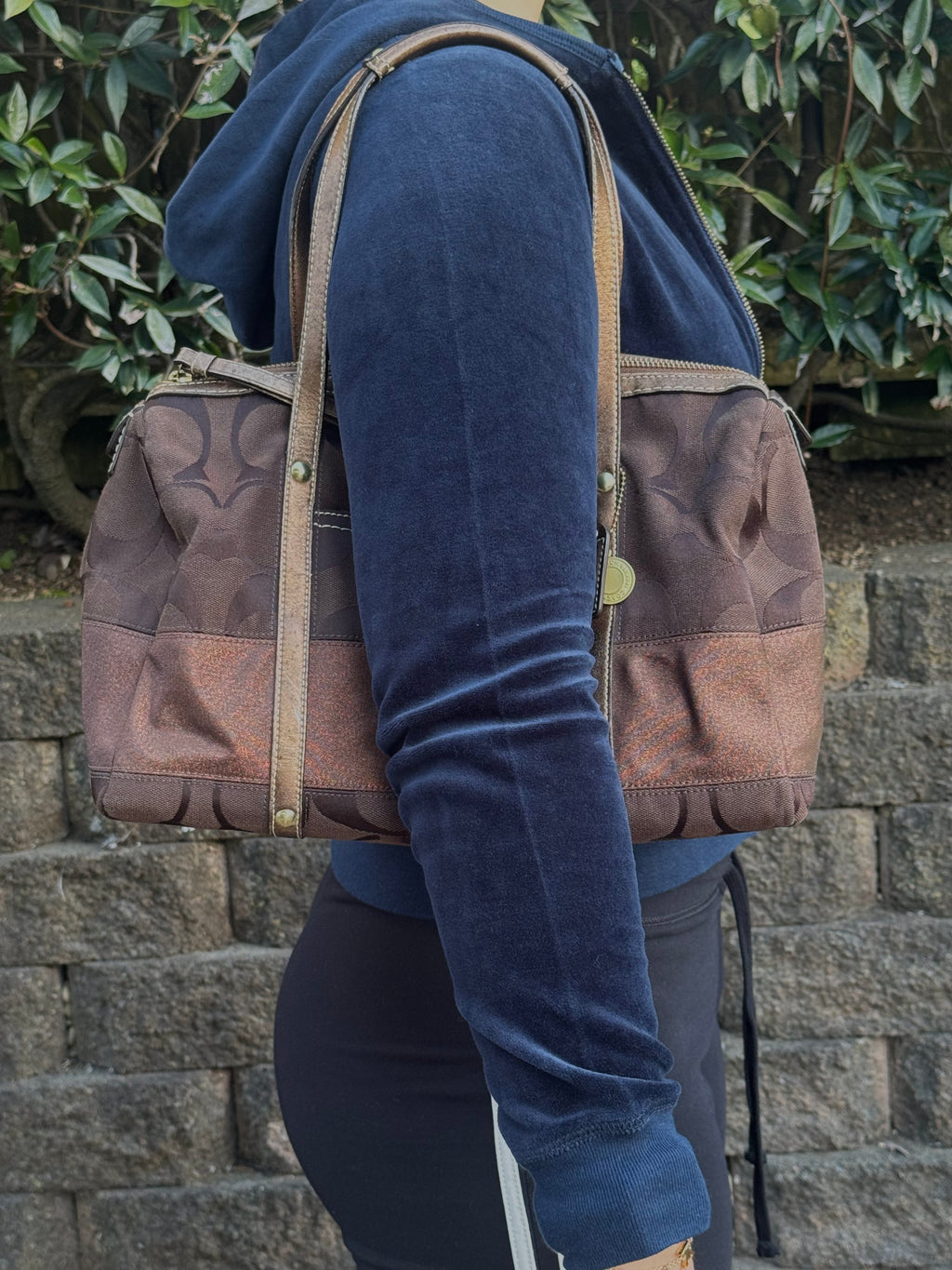 Vintage Coach Brown Boston Bag