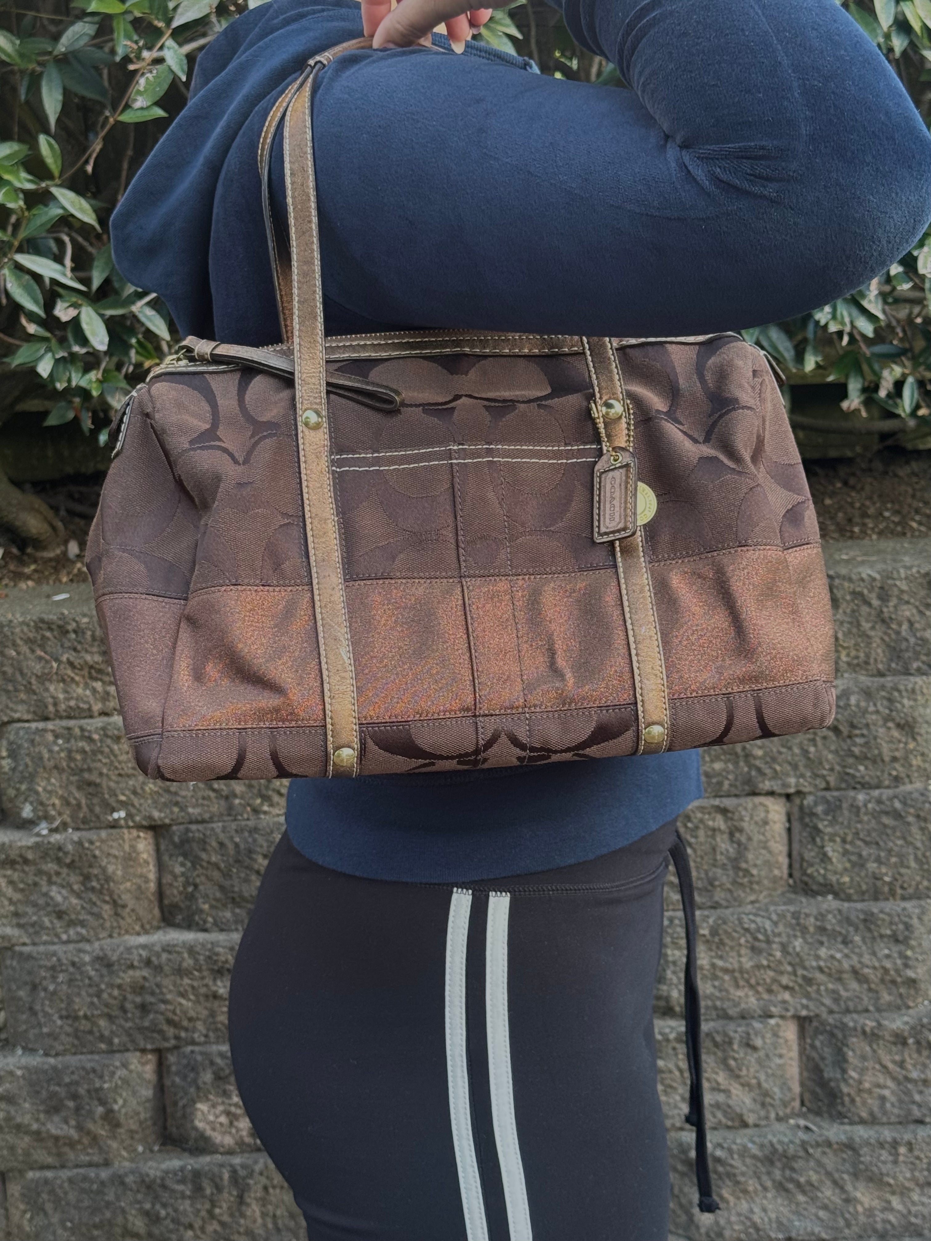 Vintage Coach Brown Boston Bag