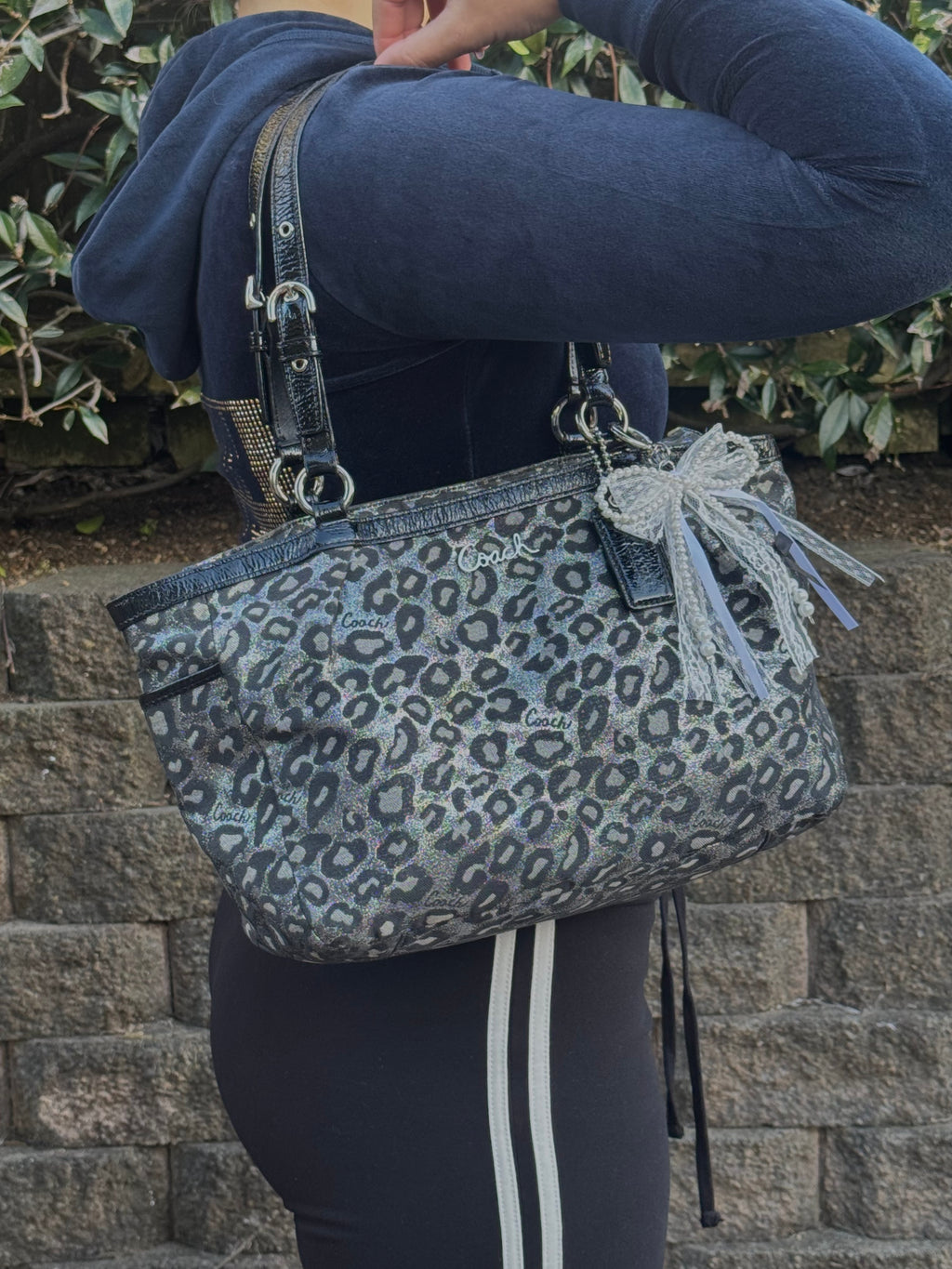 Vintage Coach Leopard Print Tote Bag - RARE