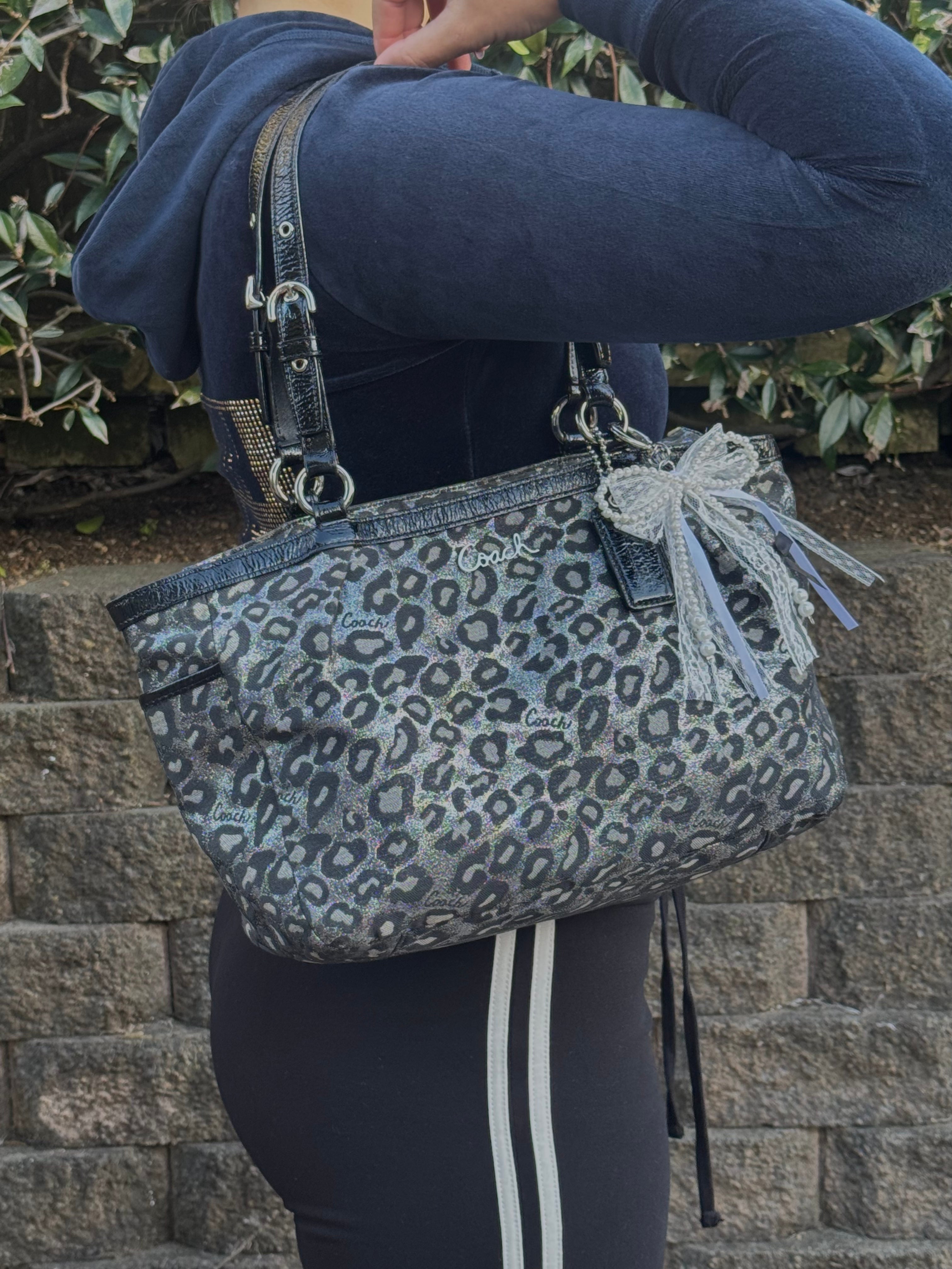 Vintage Coach Leopard Print Tote Bag - RARE