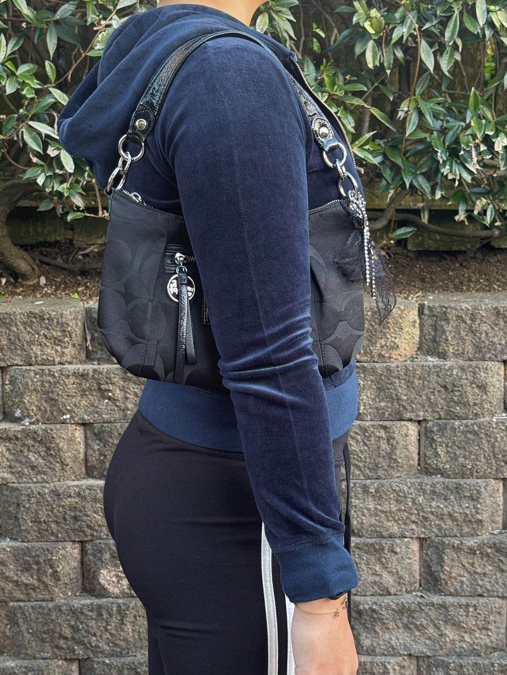 Vintage Coach x Poppy Black Hobo Bag