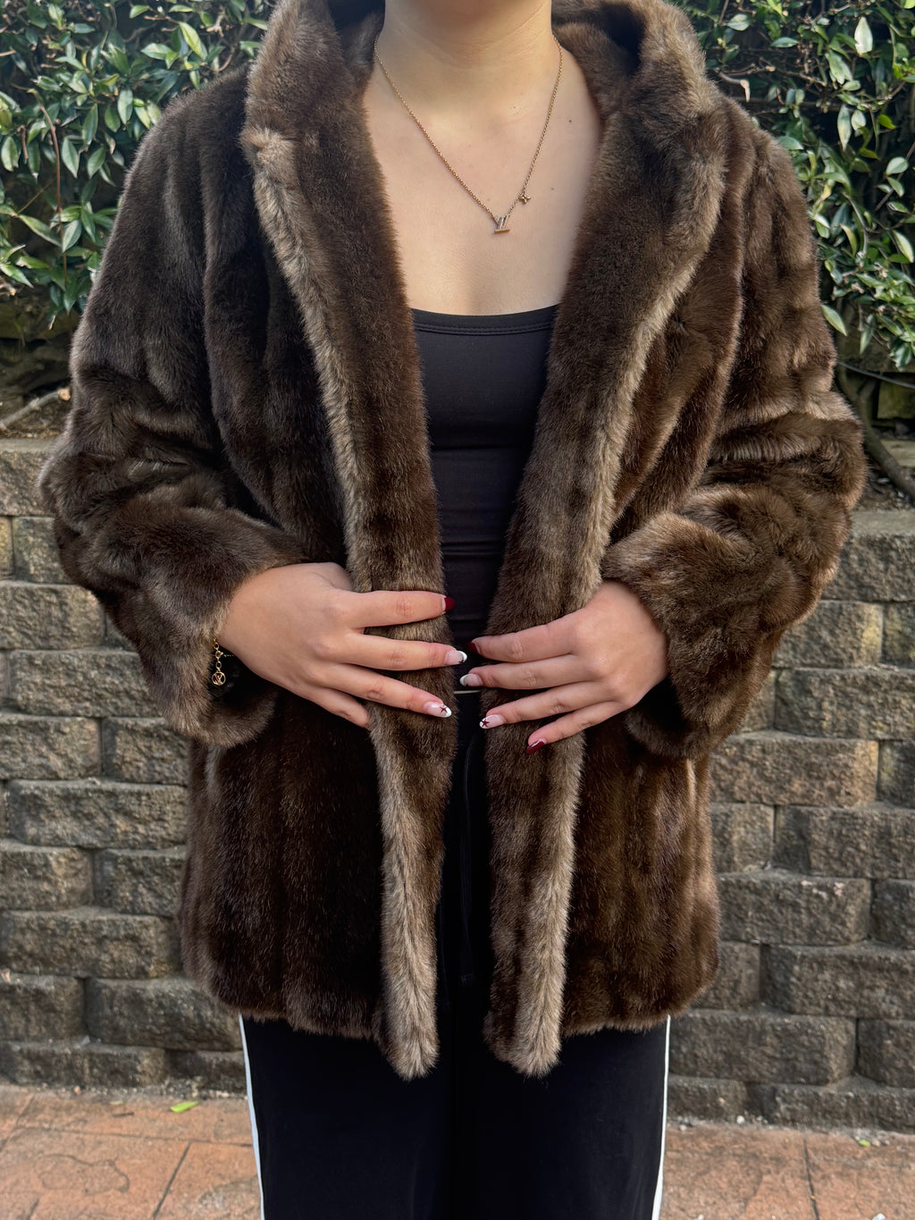 Vintage Chocolate Brown Fur Jacket | 10-12 |