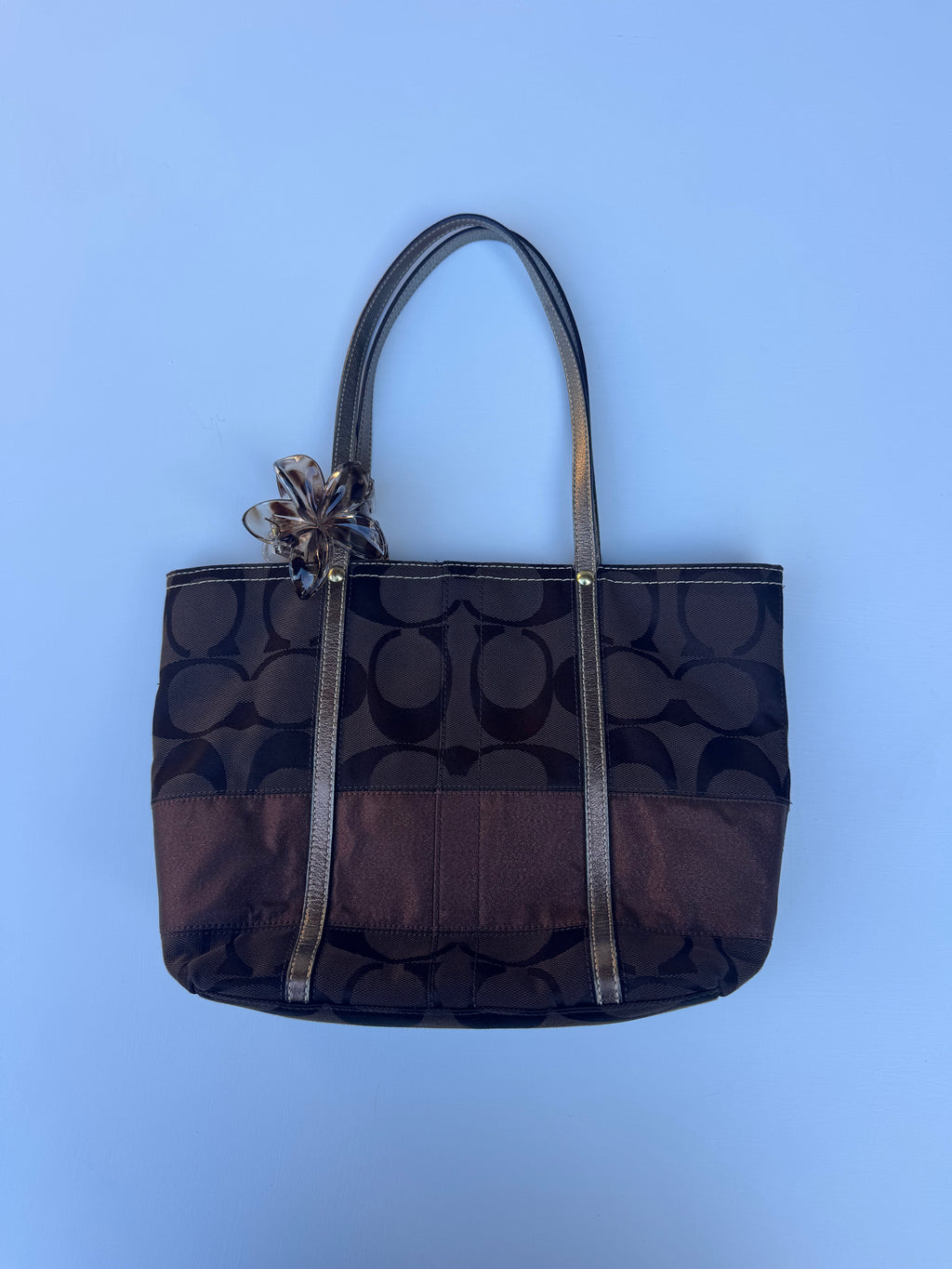 Vintage Coach Chocolate Brown Small Tote