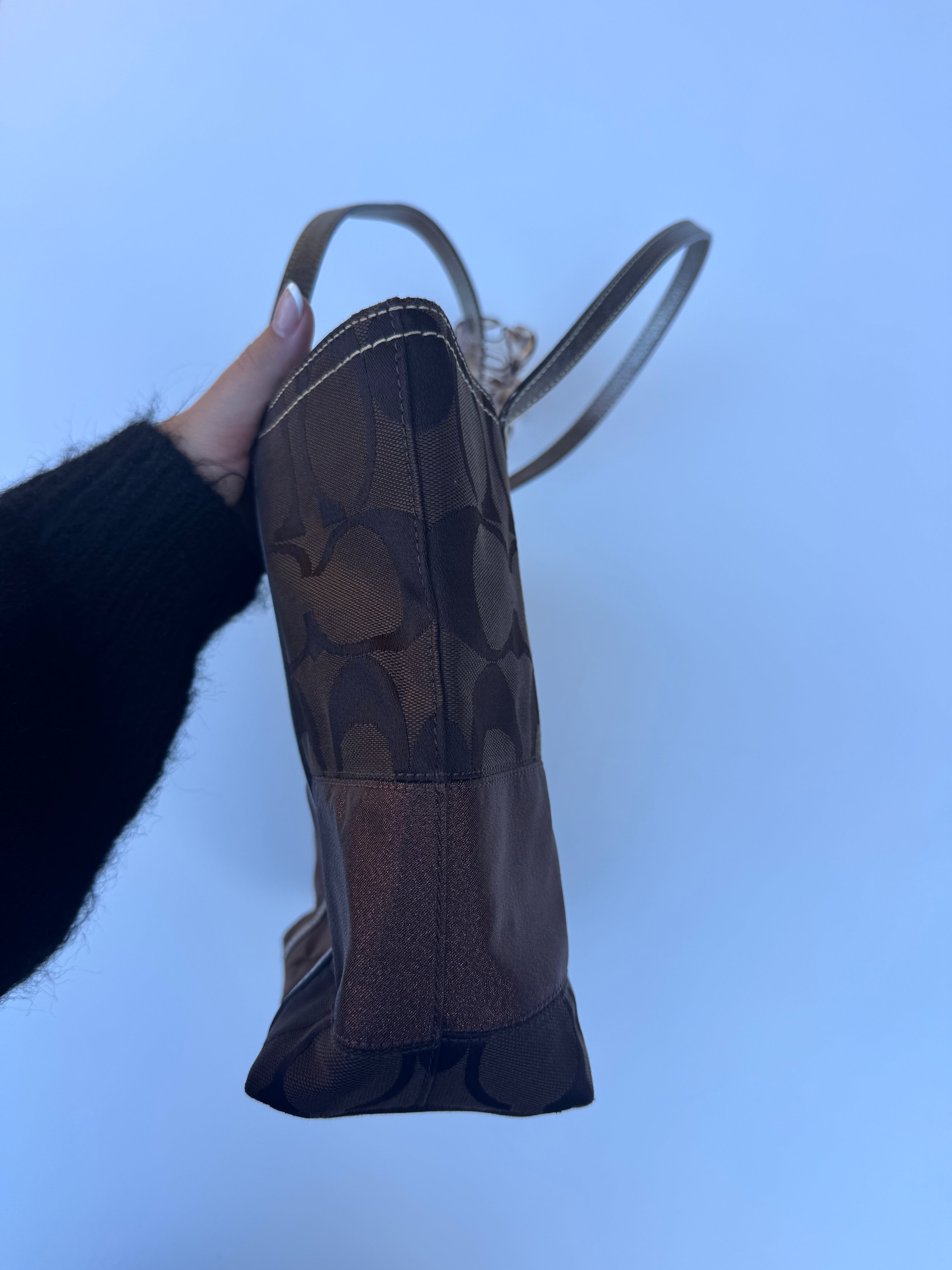 Vintage Coach Chocolate Brown Small Tote