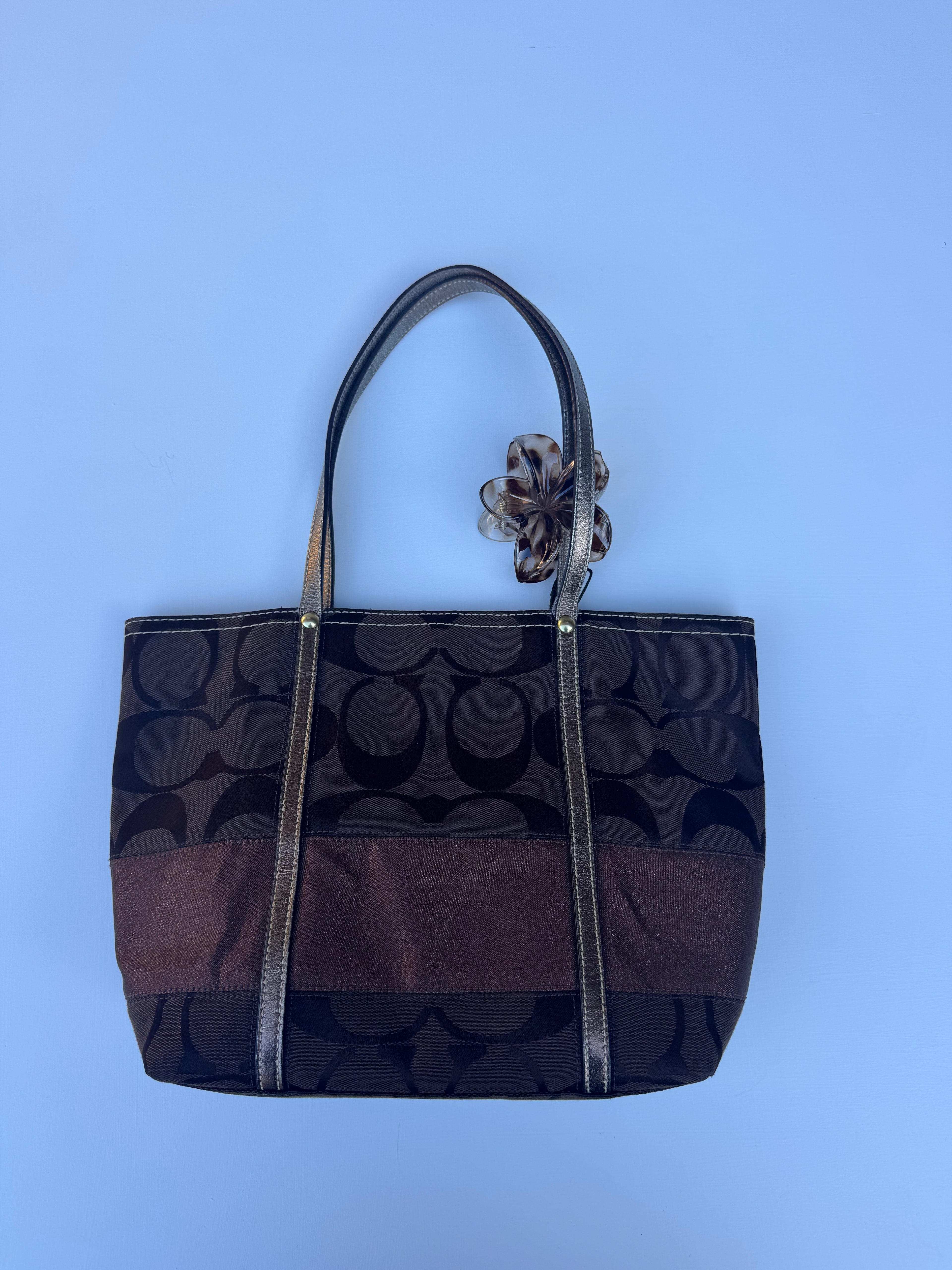 Vintage Coach Chocolate Brown Small Tote
