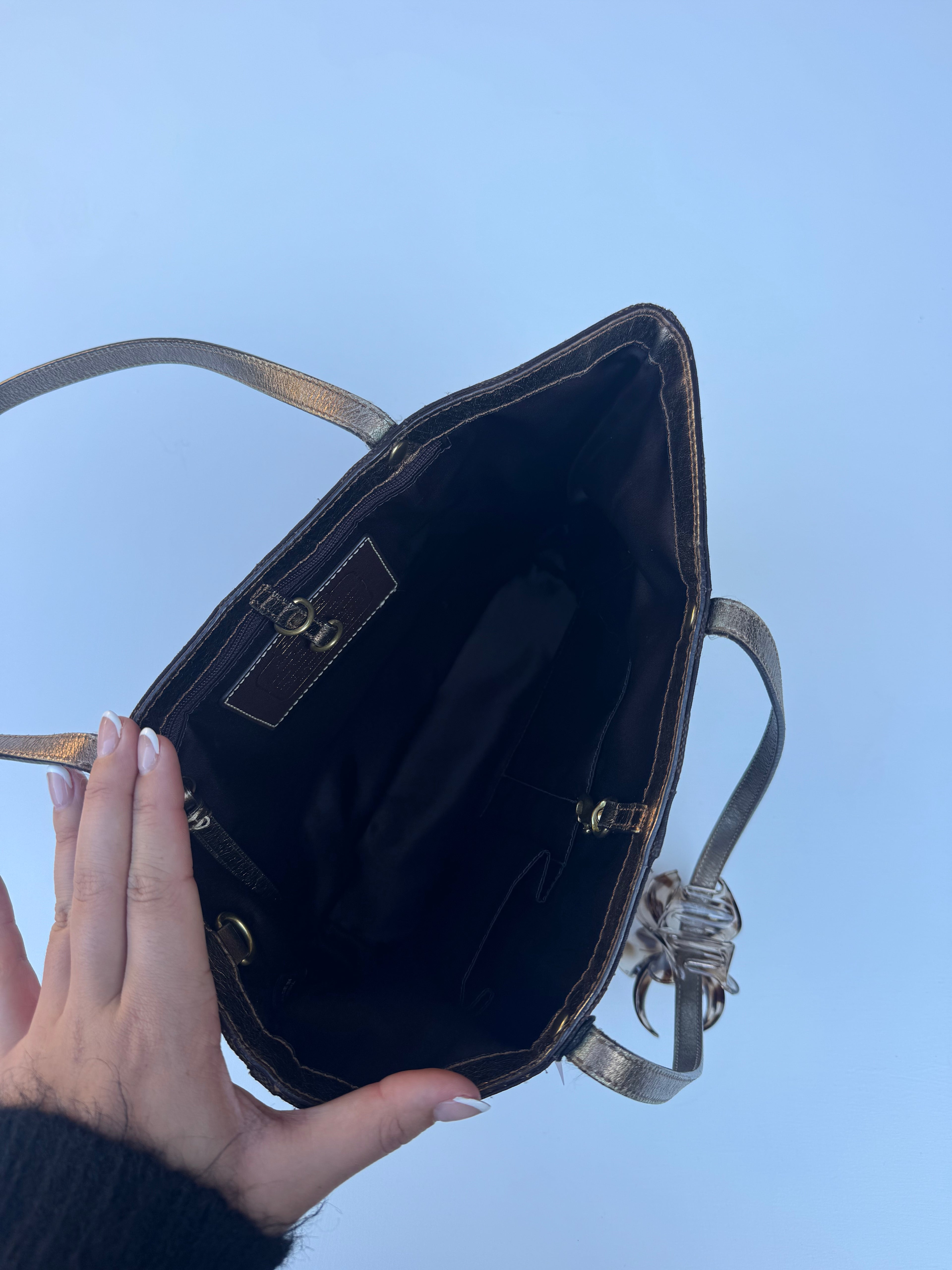 Vintage Coach Chocolate Brown Small Tote
