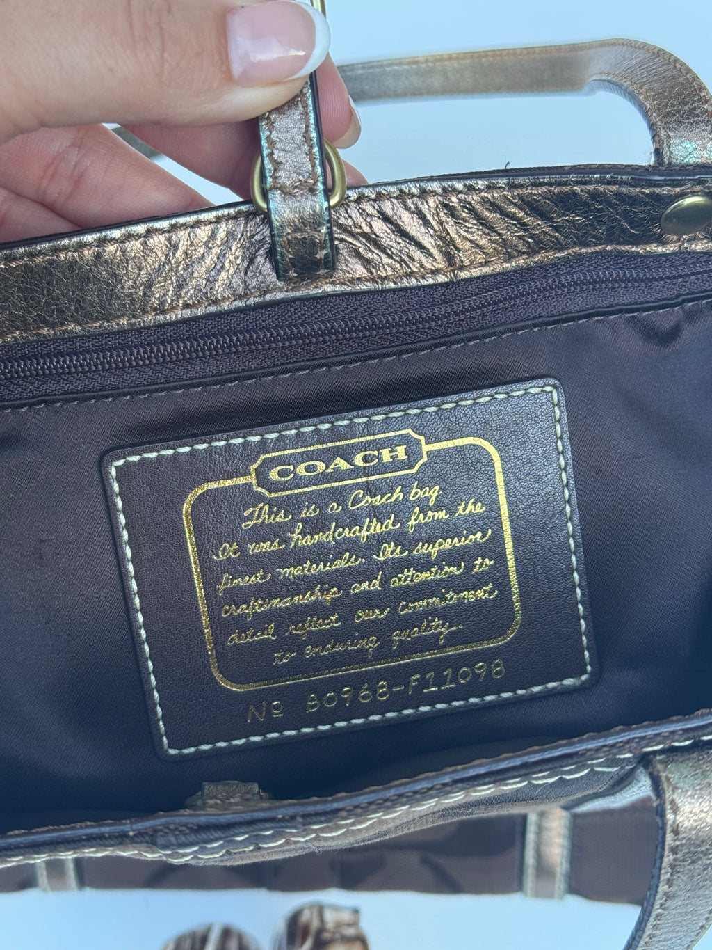 Vintage Coach Chocolate Brown Small Tote
