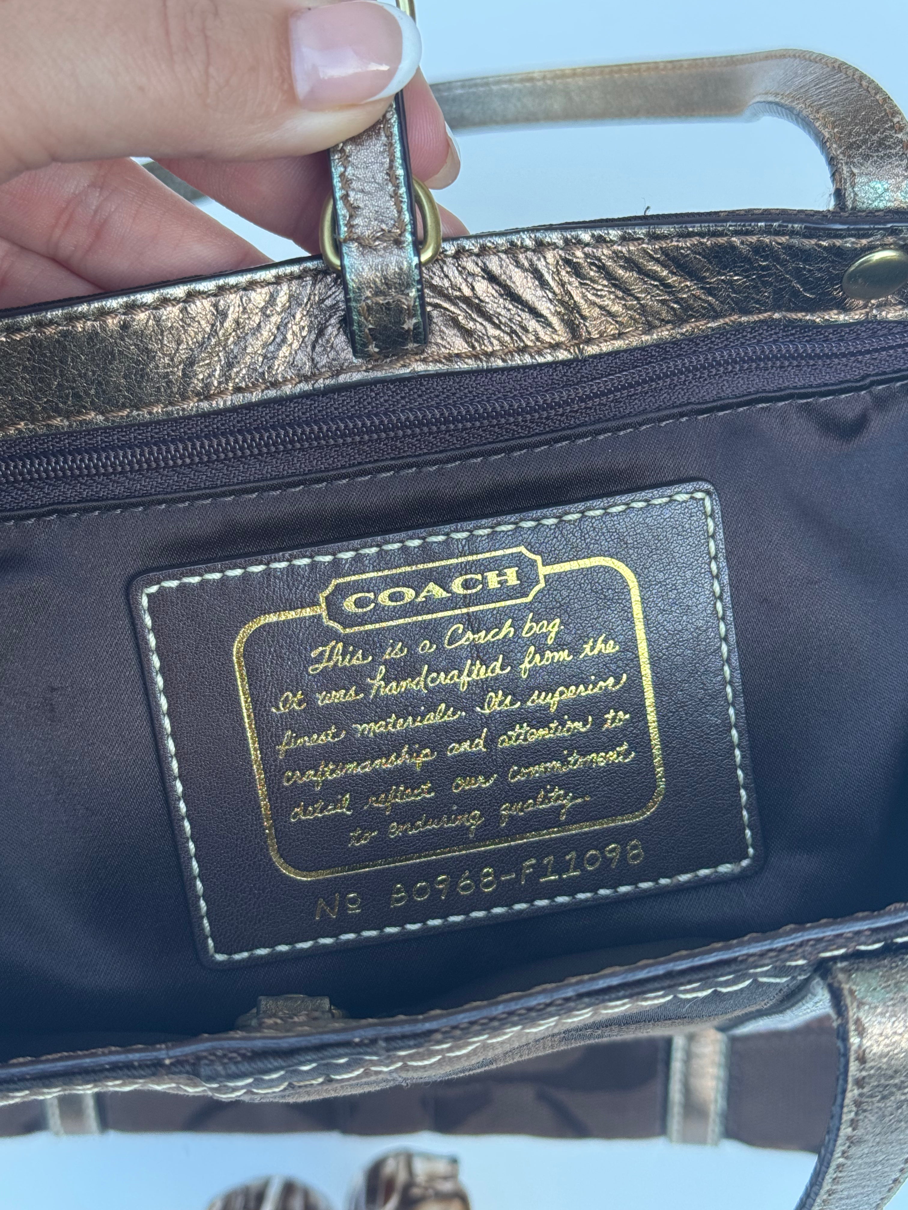 Vintage Coach Chocolate Brown Small Tote