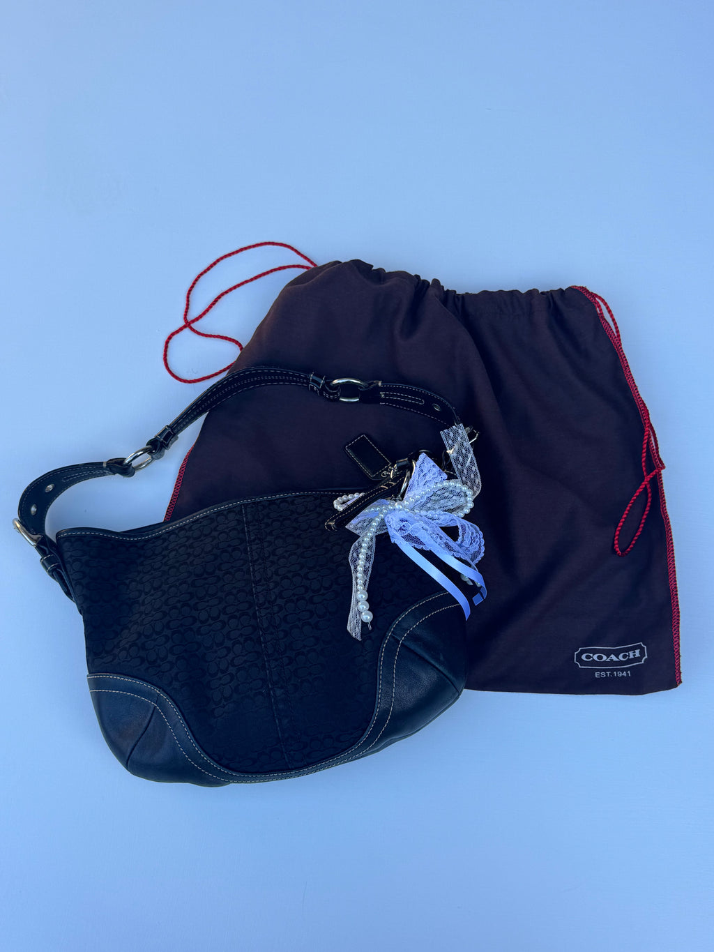 Vintage Coach Soho Hobo Medium Shoulder Bag - Black