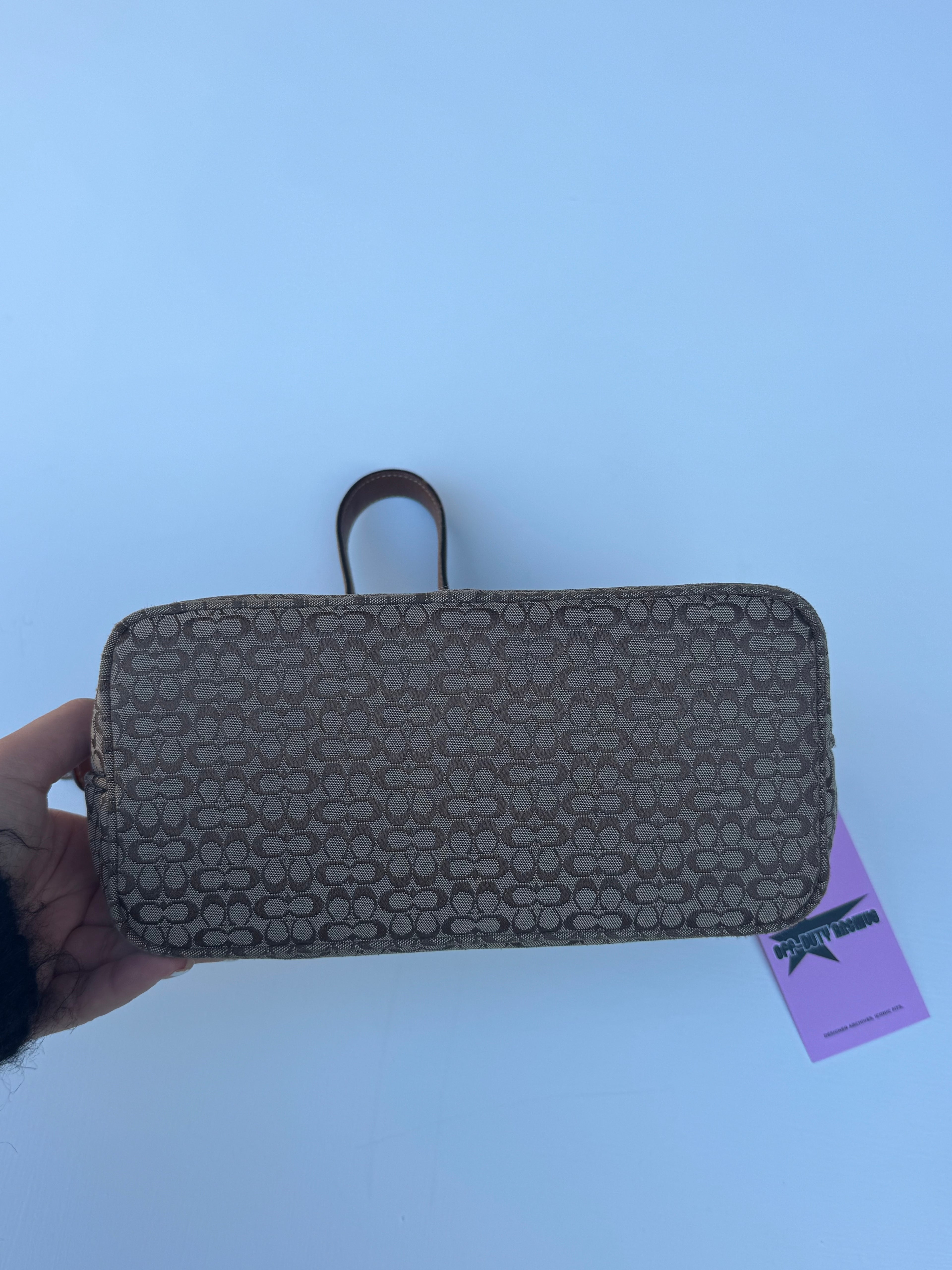 Vintage Coach Mini C Baguette Brown