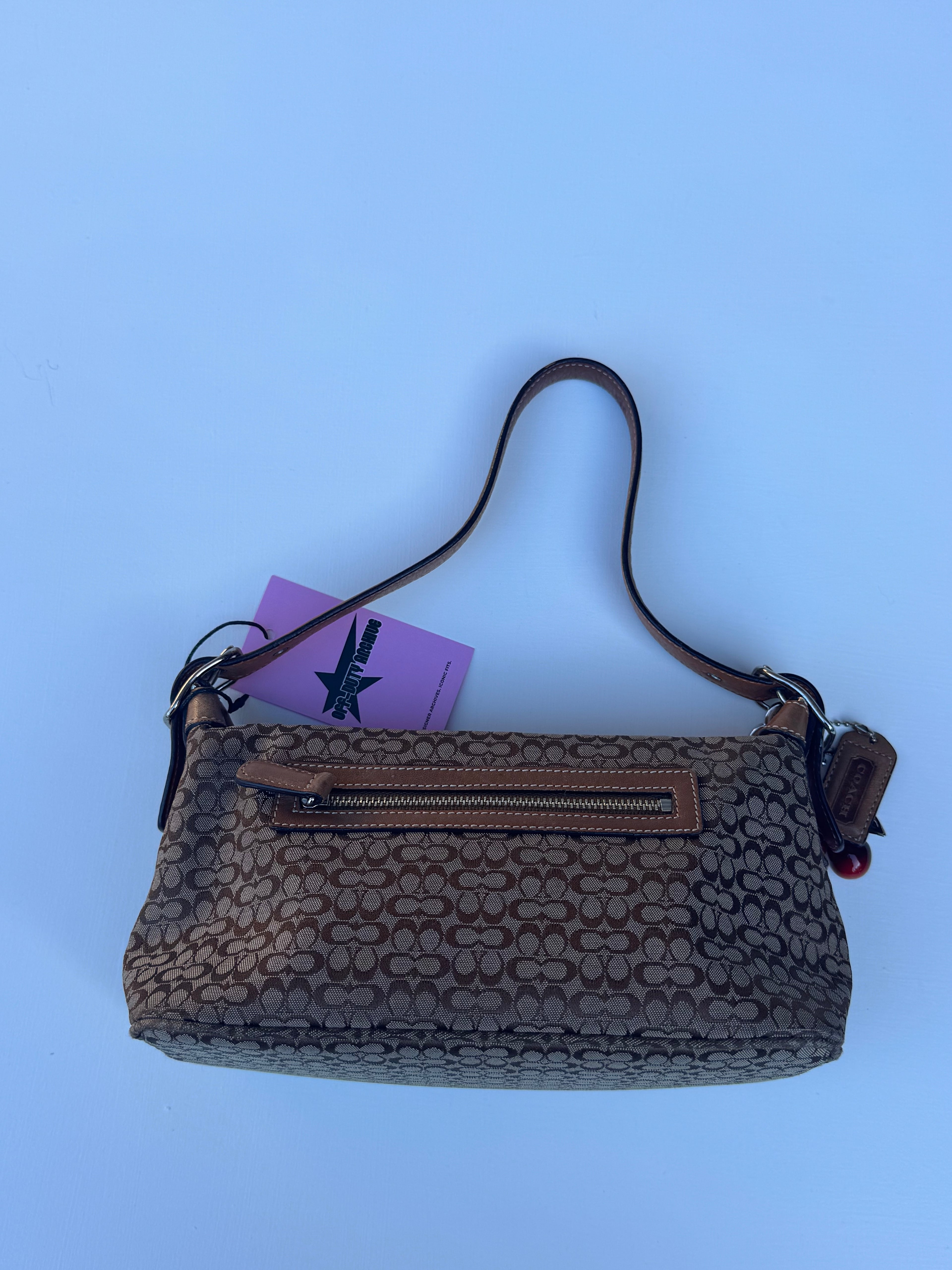 Vintage Coach Mini C Baguette Brown