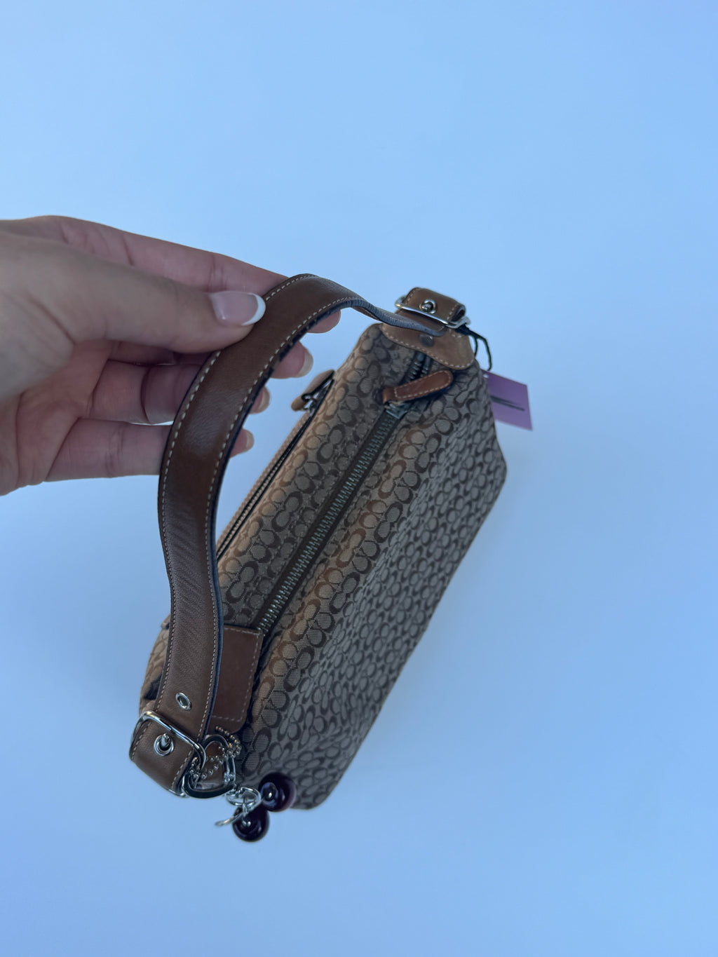 Vintage Coach Mini C Baguette Brown
