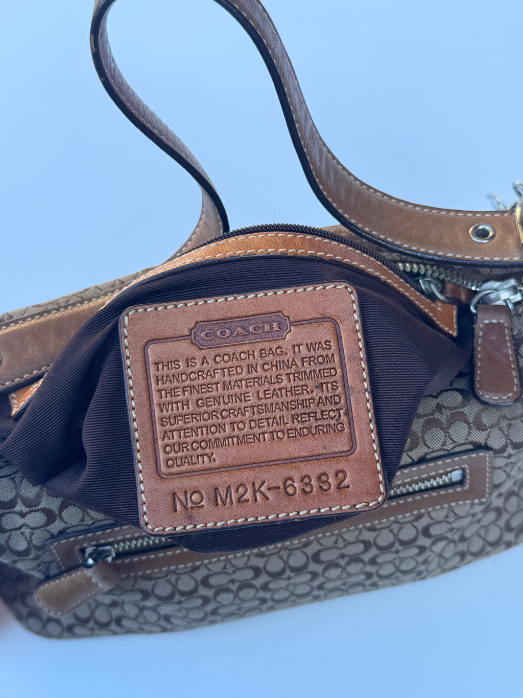 Vintage Coach Mini C Baguette Brown