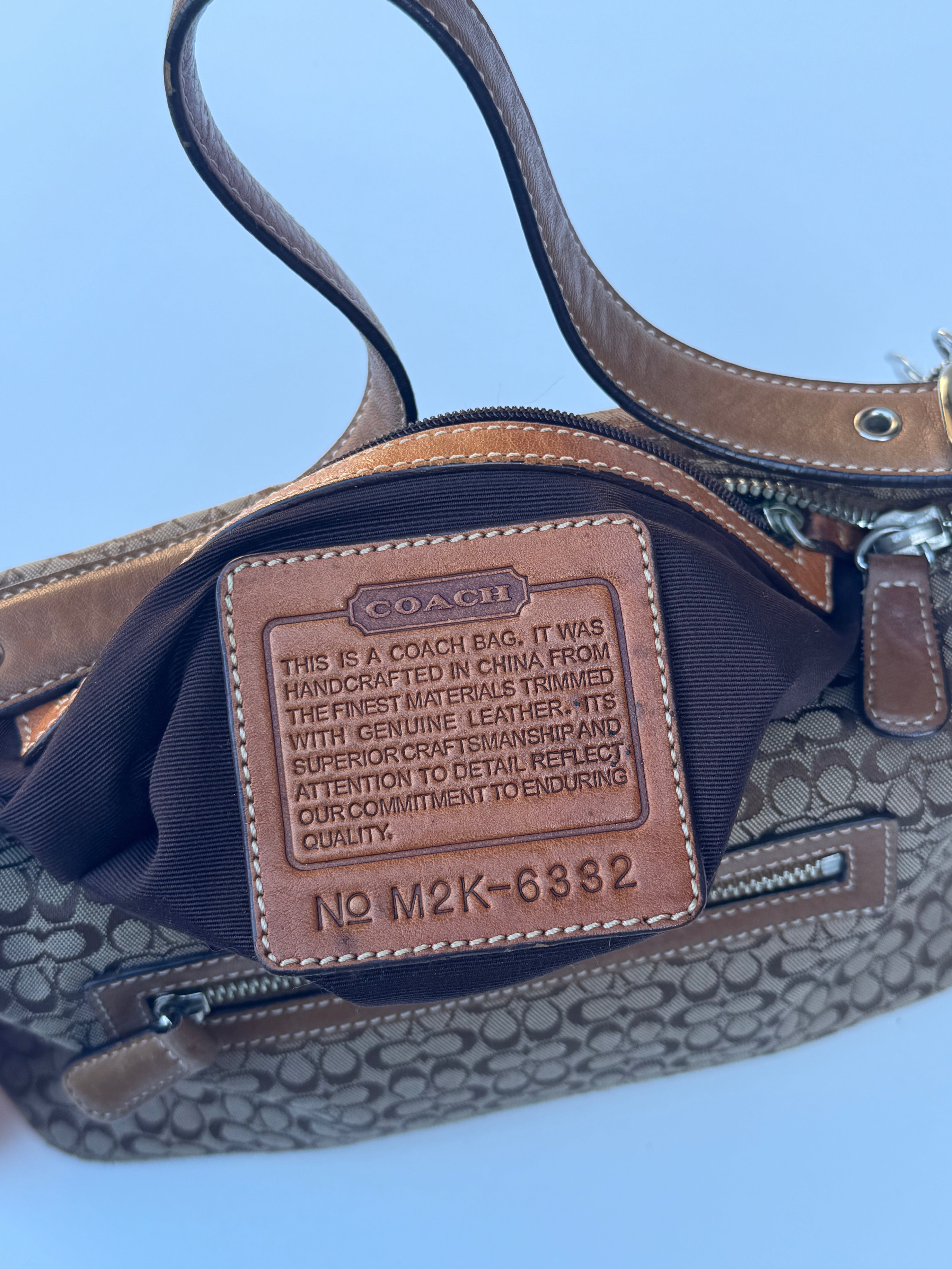 Vintage Coach Mini C Baguette Brown
