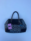 Vintage Coach Hamptons Jacquard Carryall Satchel - Blue
