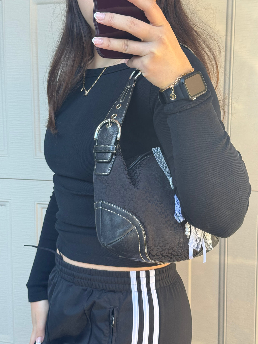 Vintage Coach Soho Hobo Medium Shoulder Bag - Black