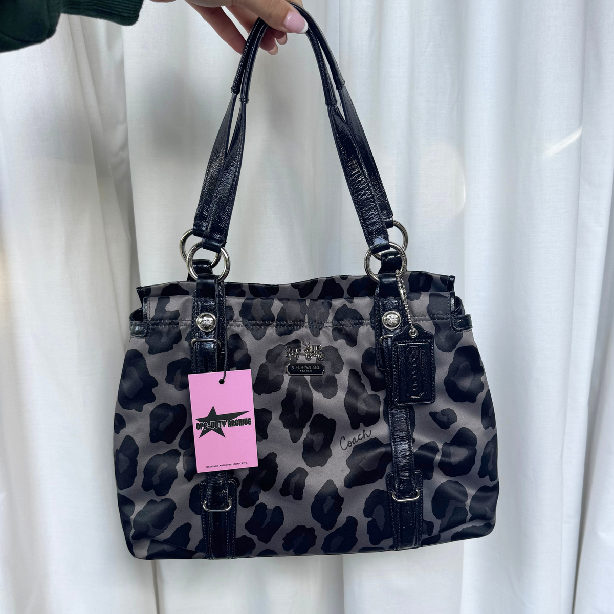 Vintage Coach Mia Leopard Shoulder Bag - RARE