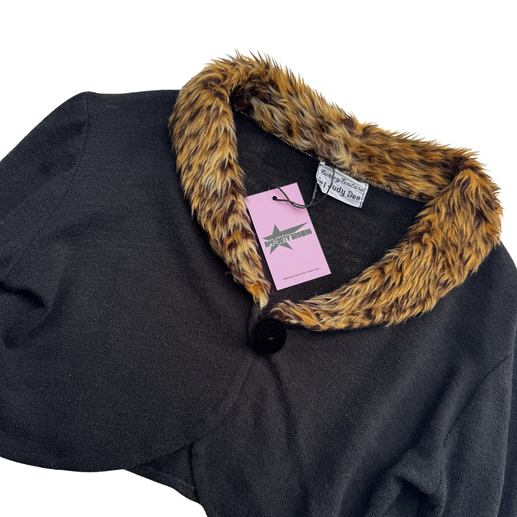 Y2K Cheetah Cropped Knit | XS |