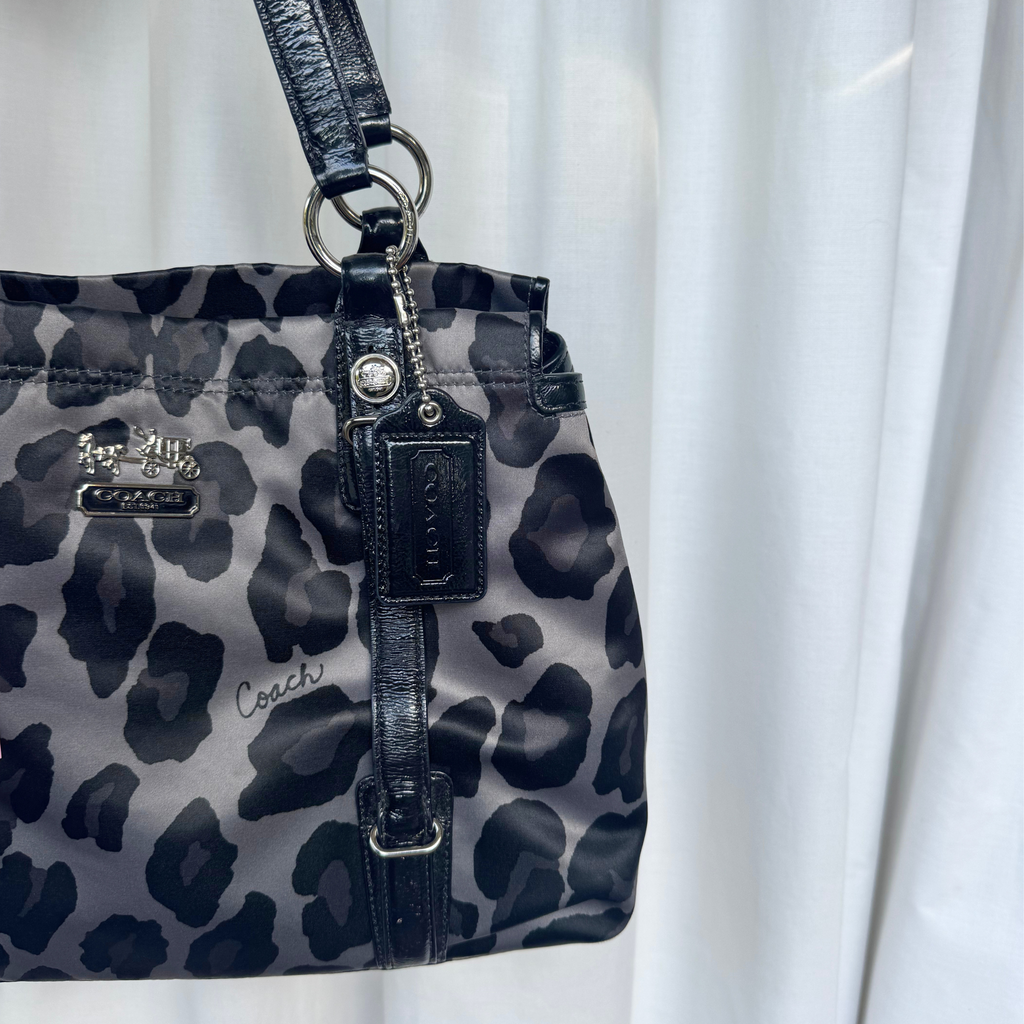 Vintage Coach Mia Leopard Shoulder Bag - RARE