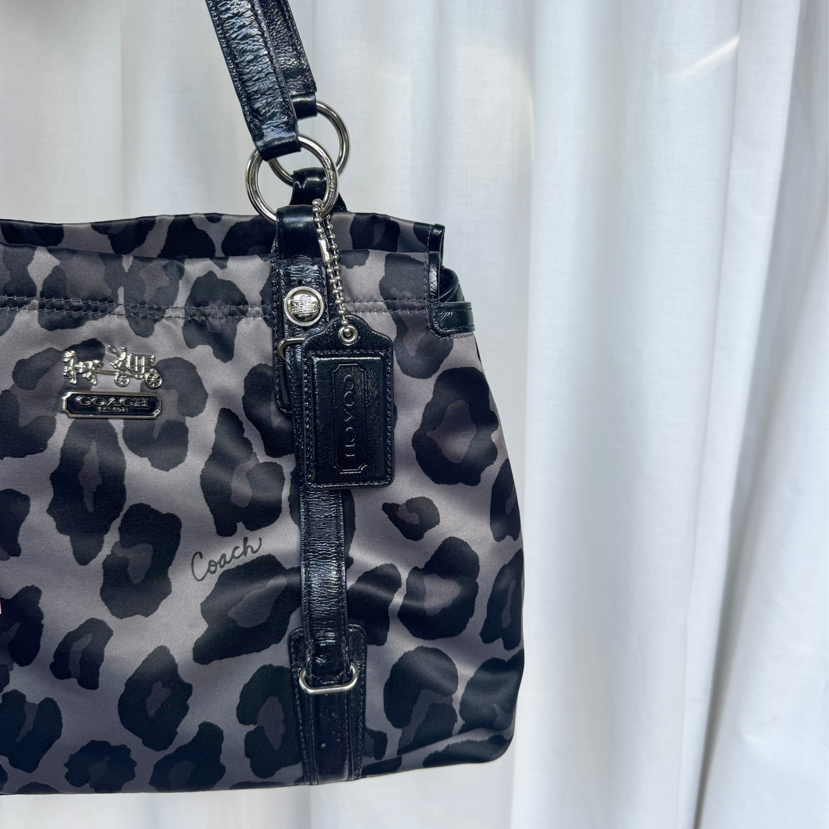 Vintage Coach Mia Leopard Shoulder Bag - RARE