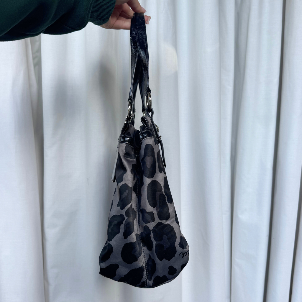 Vintage Coach Mia Leopard Shoulder Bag - RARE