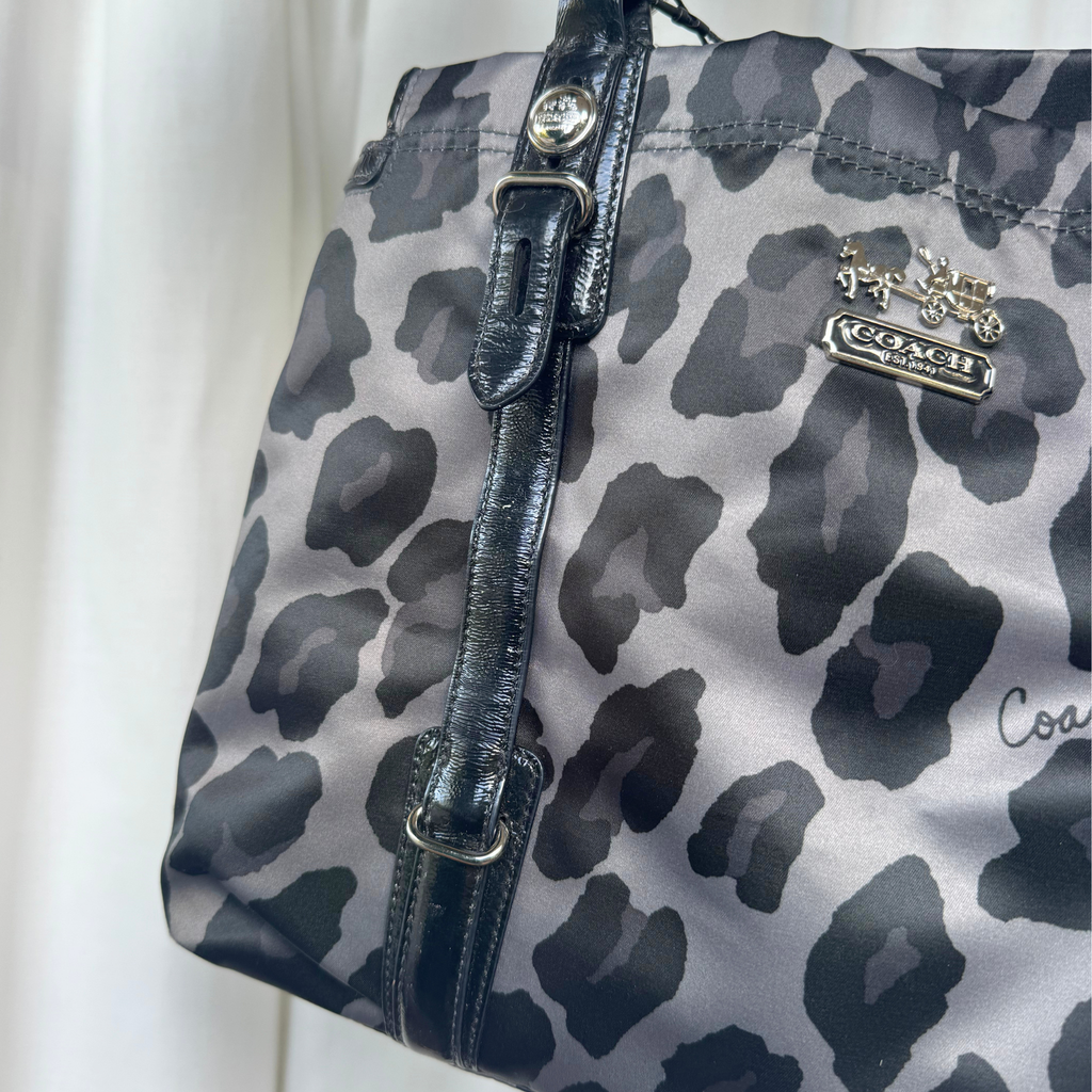 Vintage Coach Mia Leopard Shoulder Bag - RARE