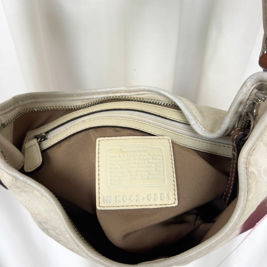 Vintage Coach Soho Hobo Small Shoulder Bag Cream - RARE