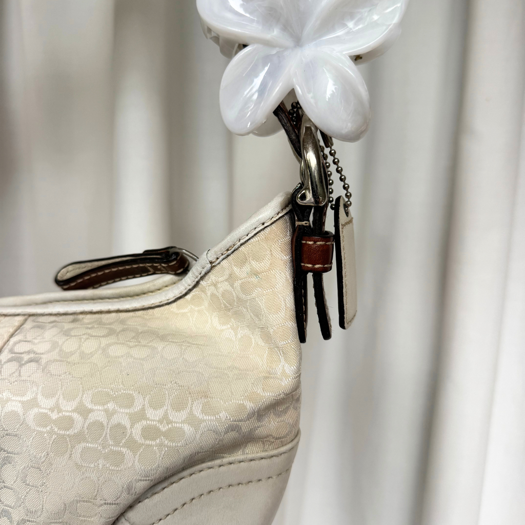 Vintage Coach Soho Hobo Small Shoulder Bag Cream - RARE