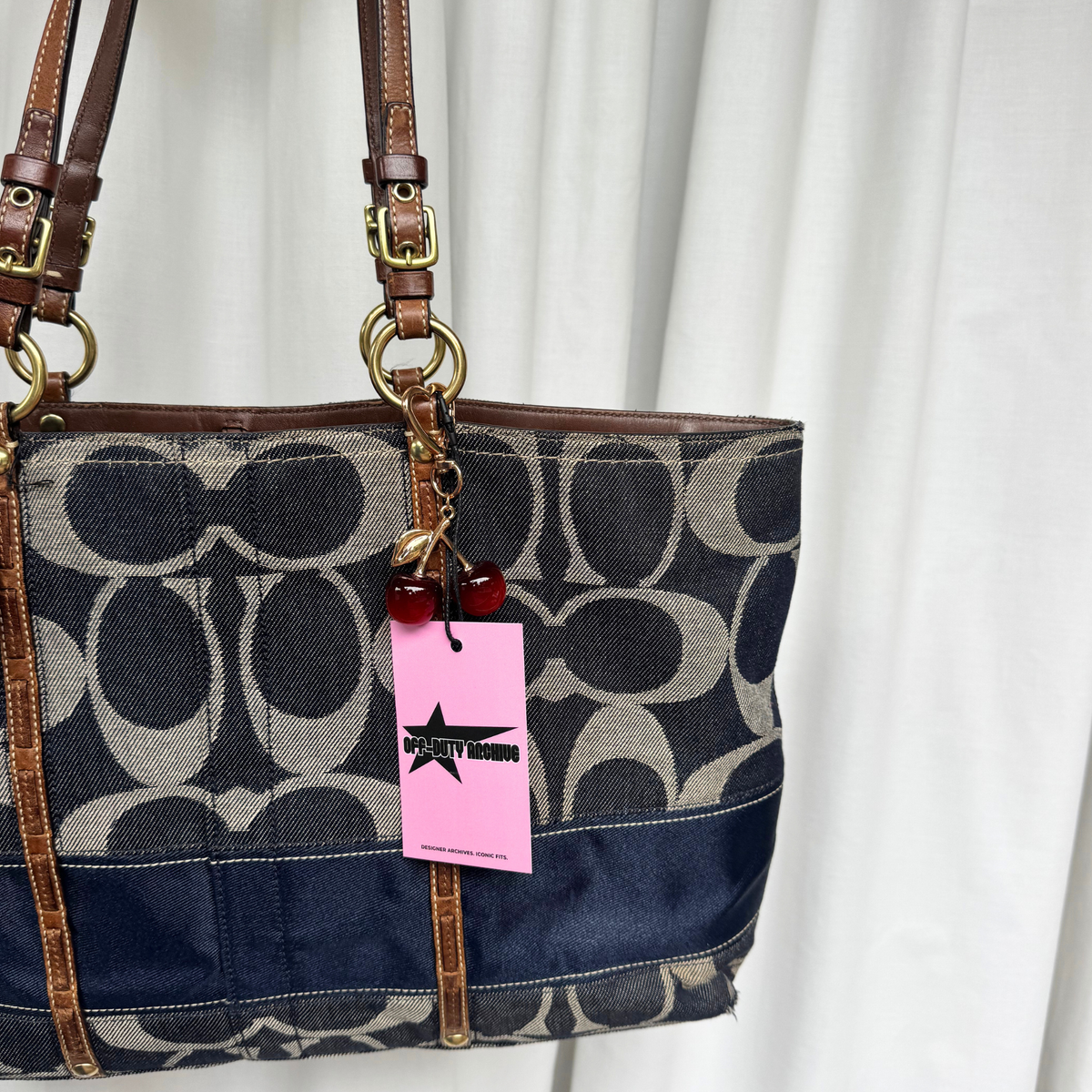 Vintage Coach Legacy Large Denim Tote Bag