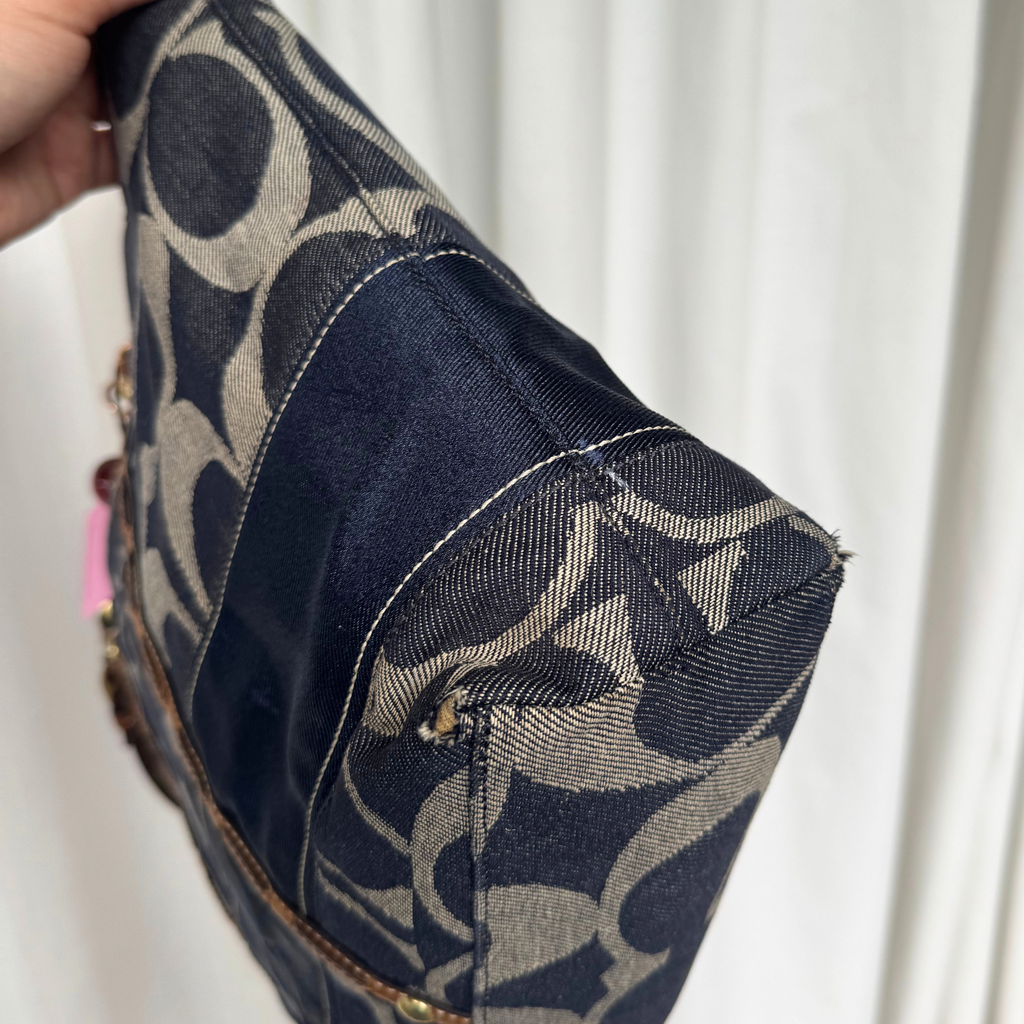 Vintage Coach Legacy Large Denim Tote Bag