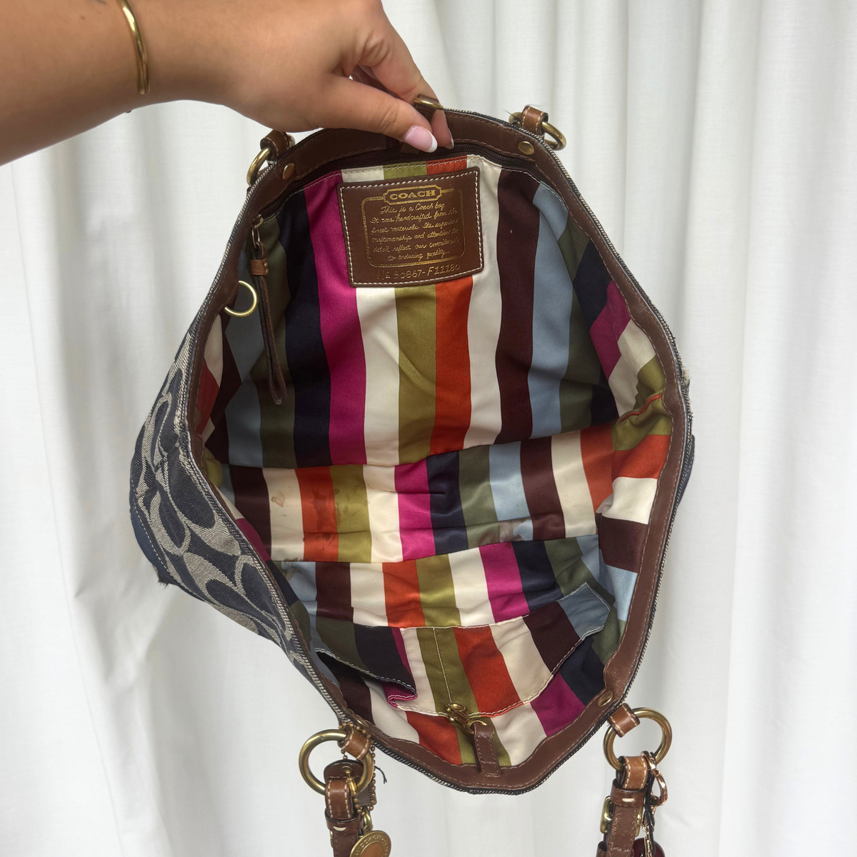 Vintage Coach Legacy Large Denim Tote Bag