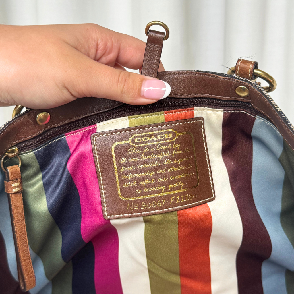 Vintage Coach Legacy Large Denim Tote Bag