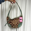 Vintage Coach Teal Signature Ergo Hobo Shoulder Bag - RARE COLOUR