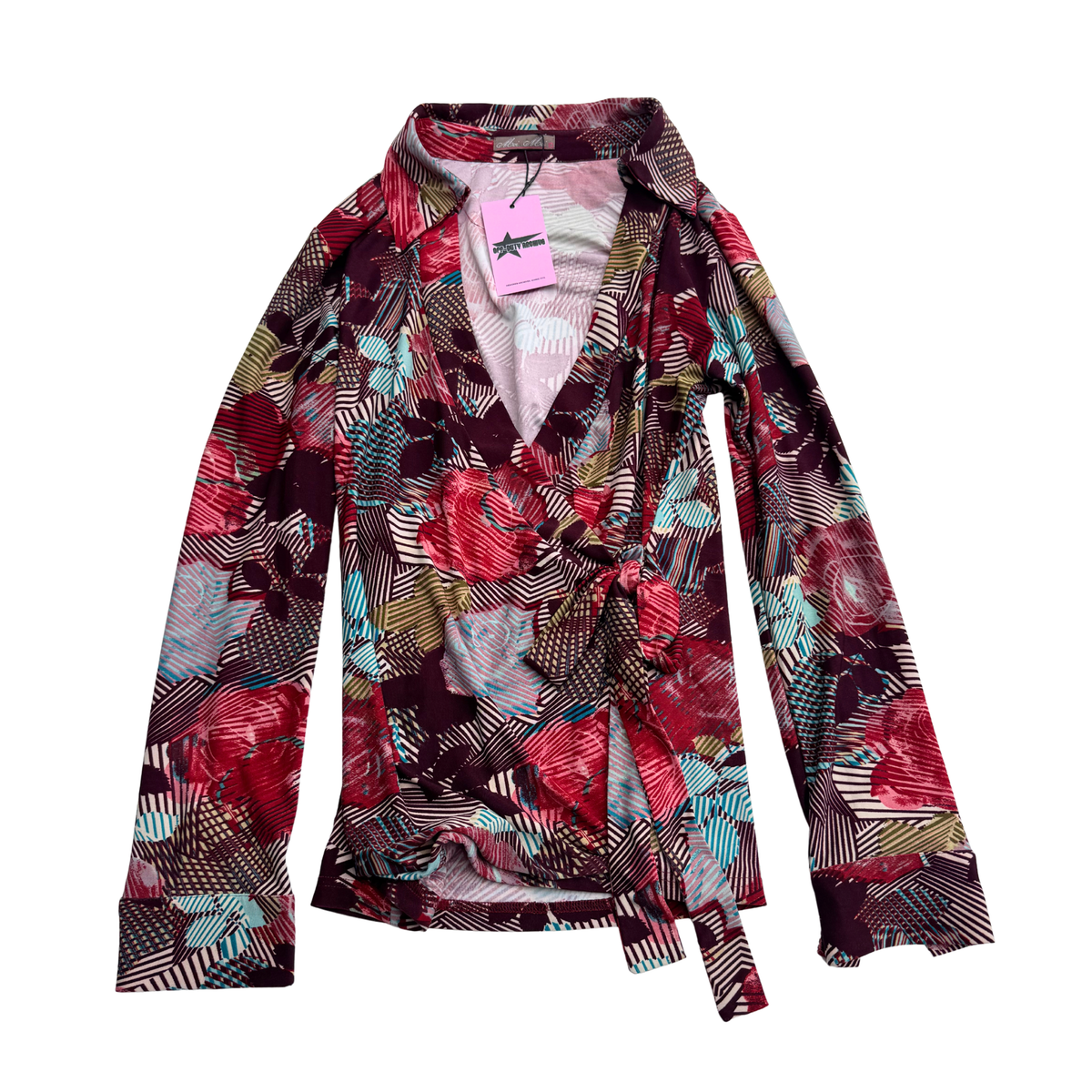 Vintage Floral Wrap Long Sleeve | M |
