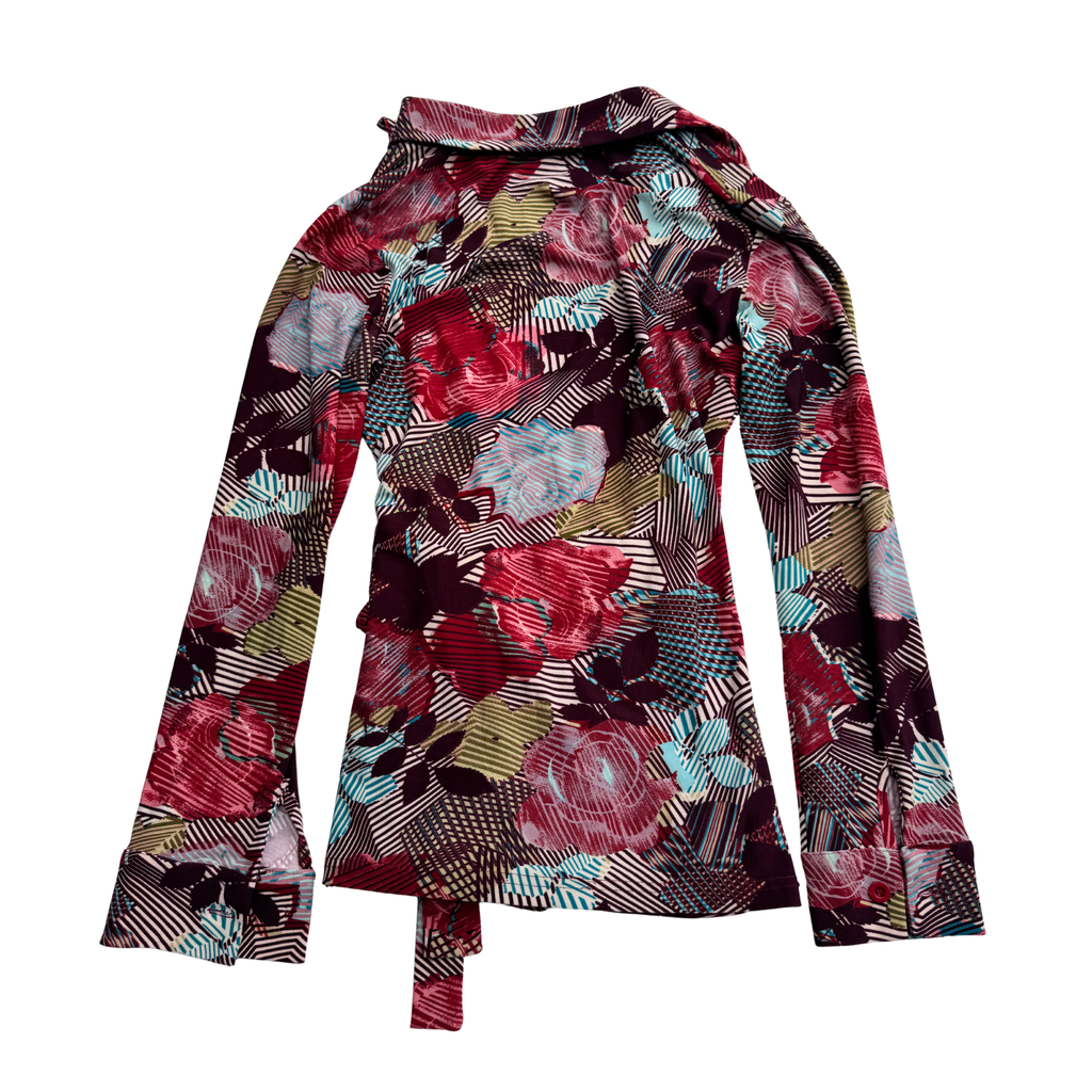 Vintage Floral Wrap Long Sleeve | M |