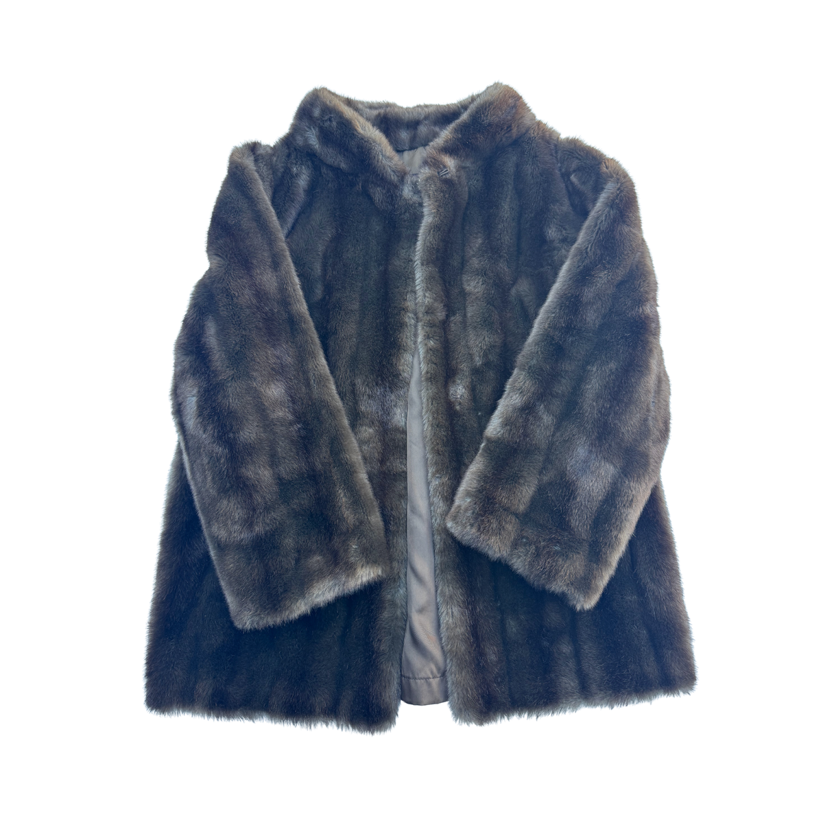 Vintage Chocolate Brown Fur Jacket | 10-12 |